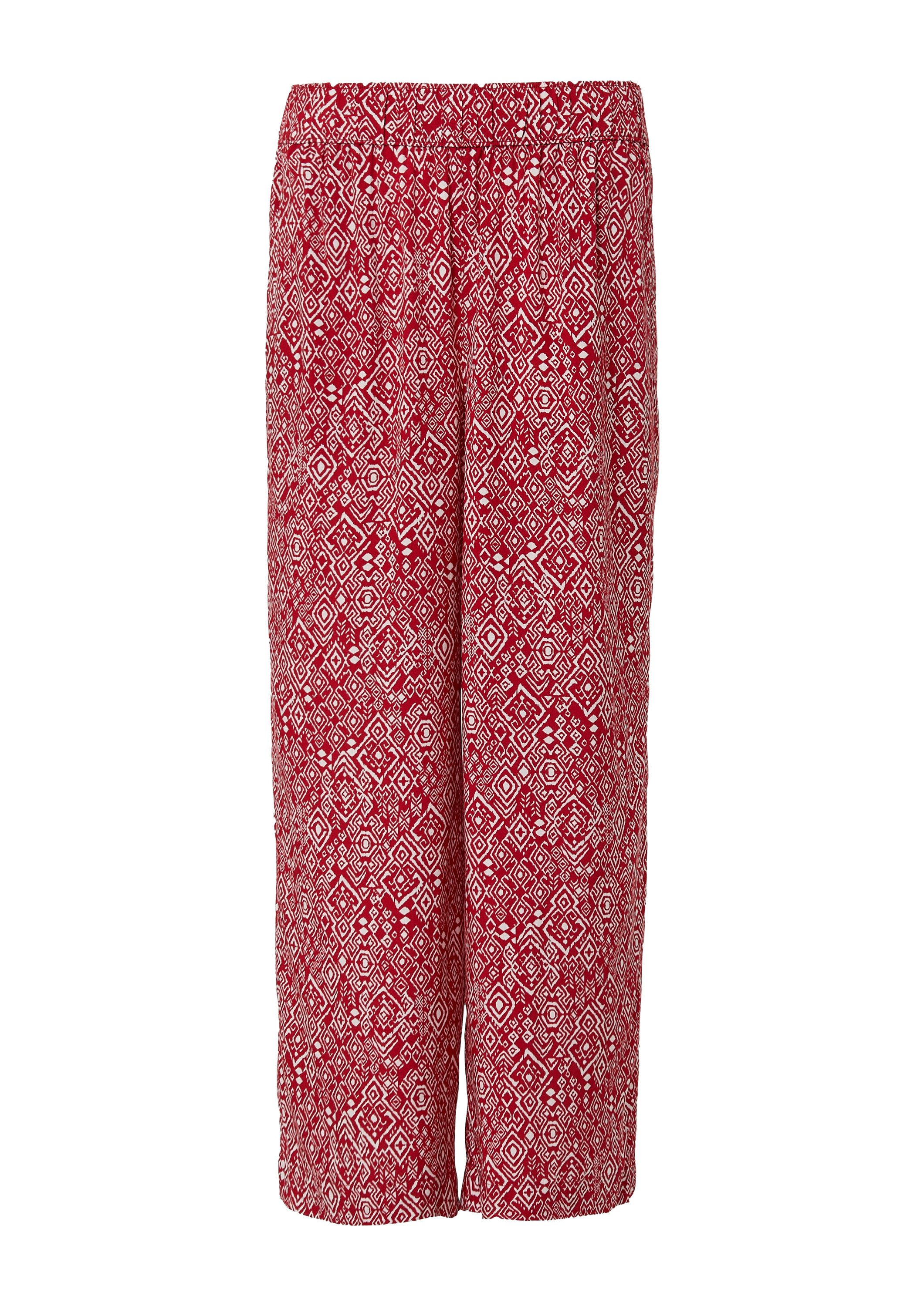 s.Oliver Culotte Hose Culotte aus Viskose mit Elastikbund