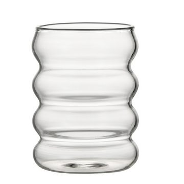 ANLÜDE Tumbler-Glas Glas Trinkglas 350ML für Cocktails, Kaffee, Bier 1 Stück