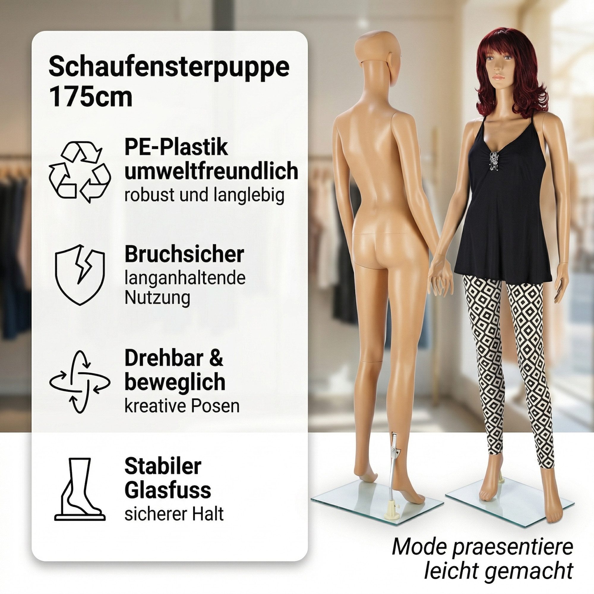 Mucola Schneiderpuppe 175CM Schaufensterpuppe Weiblich Mannequin, weiblich