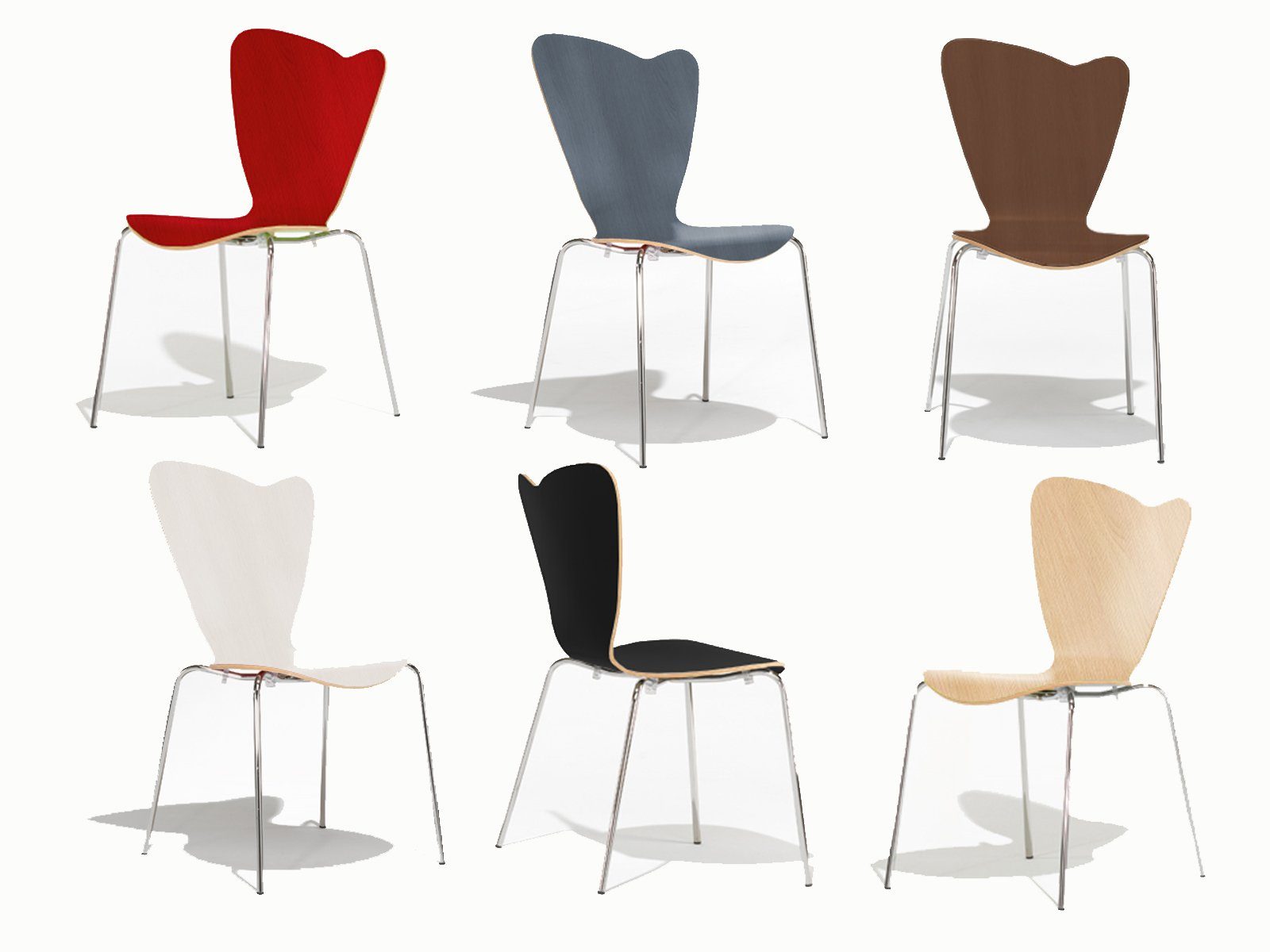 Mauser Sitzkultur Stapelstuhl, ergonomisch-er Schalenstuhl Weiß Wartezimmerstuhl, Bistro-stuhl Gastro