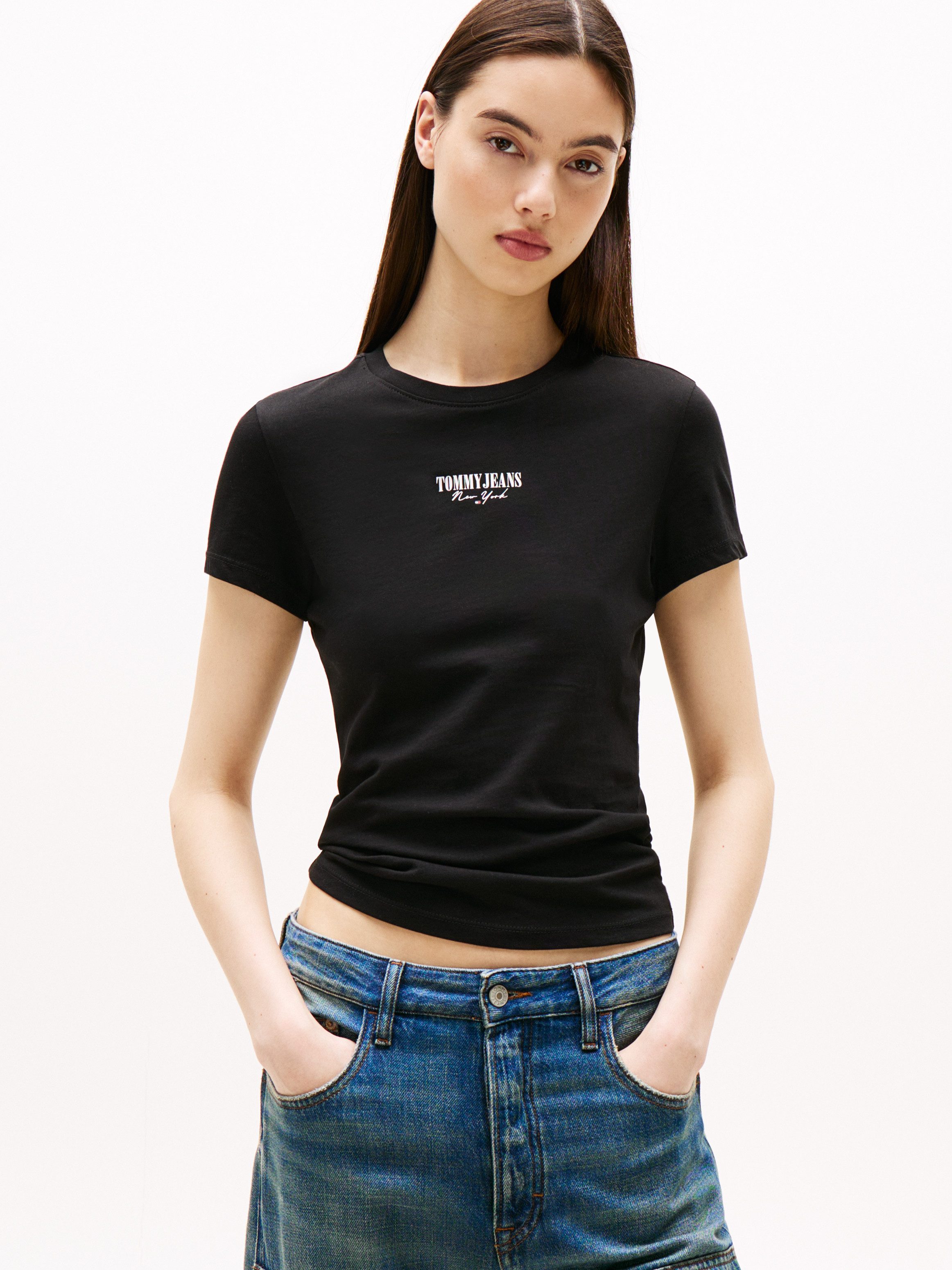 Tommy Jeans Kurzarmshirt TJW SLIM ESSENTIAL LOGO2 TEE EXT günstig online kaufen