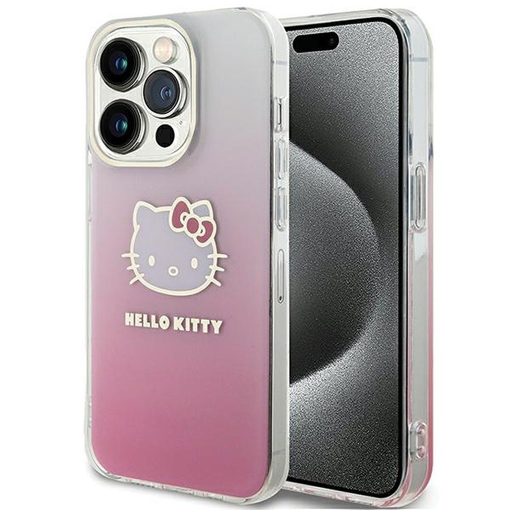 Hello Kitty Handyhülle Schutzhülle Handyschale Rückschale 6,1 Zoll, IML-Druck, Farbverlauf, kratzfest, Kameraschutz