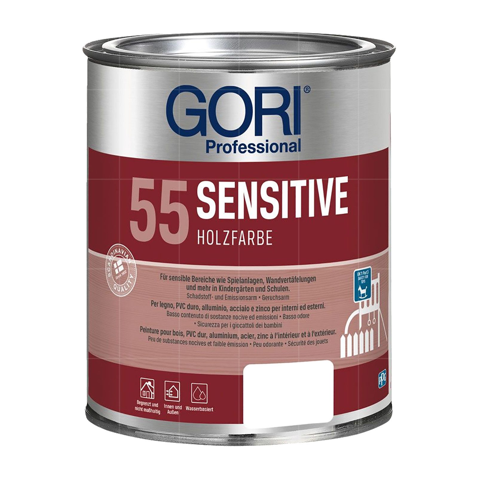 GORI Holzlack 55 Sensitive - 0.75 Ltr (Schneeweiss)