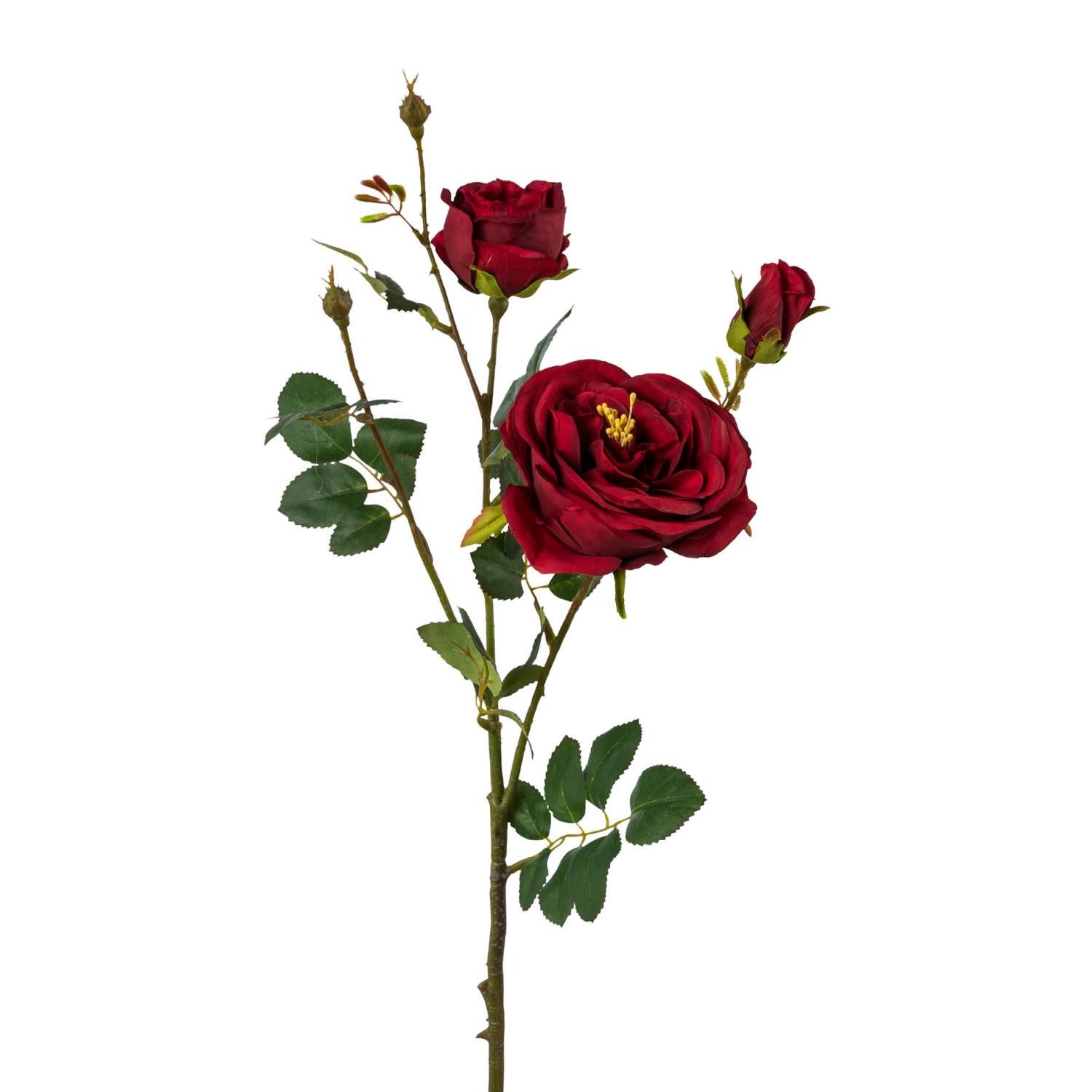 Kunstblume Rose, Gasper, Höhe 63 cm, Farbe: Rot