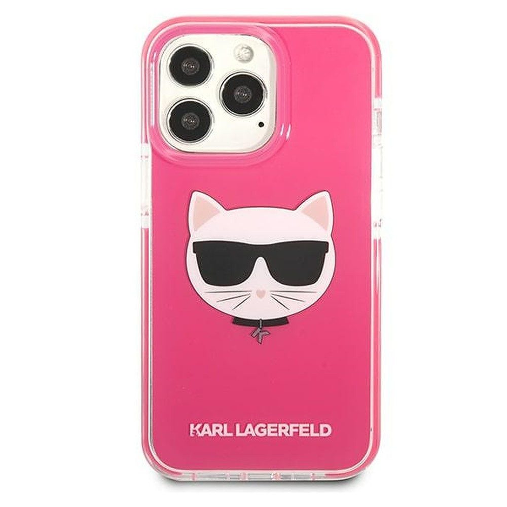 KARL LAGERFELD Handyhülle Schutzhülle Katzendesign, Lizenzprodukt Karl Lagerfeld, Katzenmotiv, stoßfest