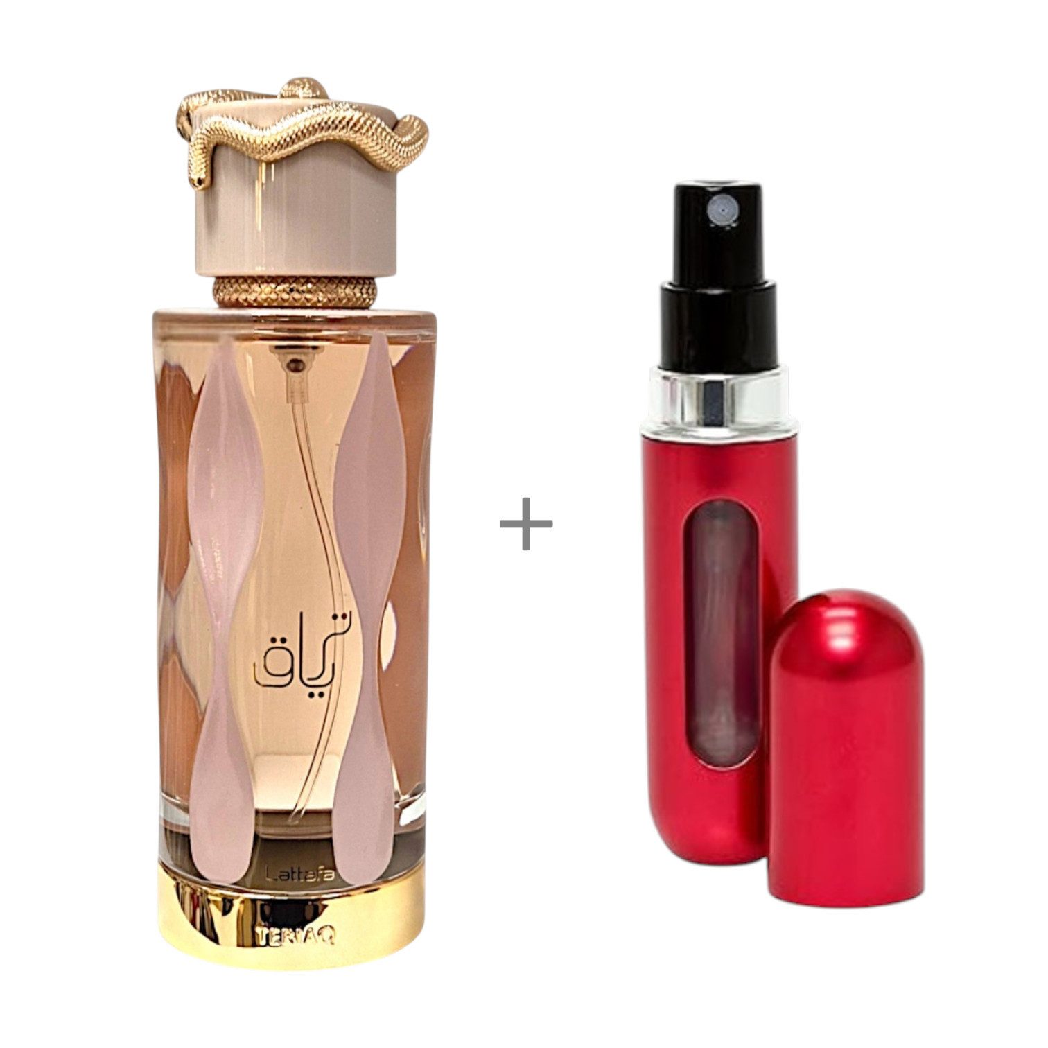Lattafa Duft-Set Lattafa TERIAQ Eau de Parfum 100ml + Parfümzerstäuber (leer) Set