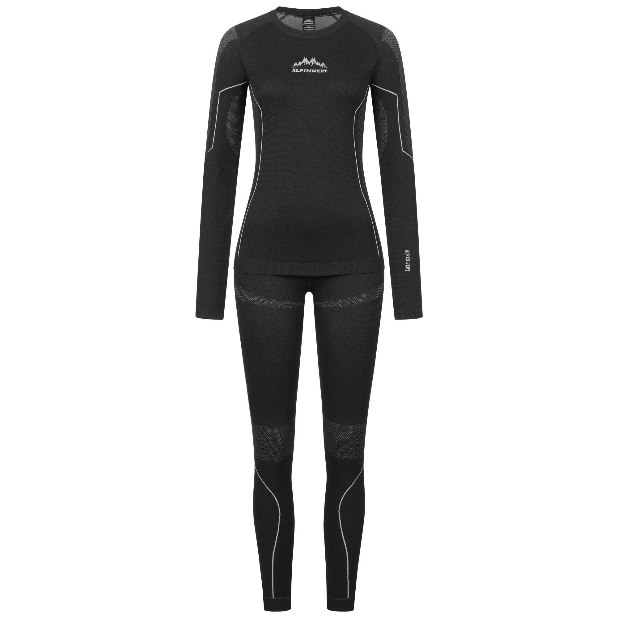 Alpenwert Thermounterhemd Damen Thermounterwäsche Set – wärmend & atmungsaktiv (Set, 2er-Pack) ideal für Wintersportaktivitäten, atmungsaktiv mit Daumenloch