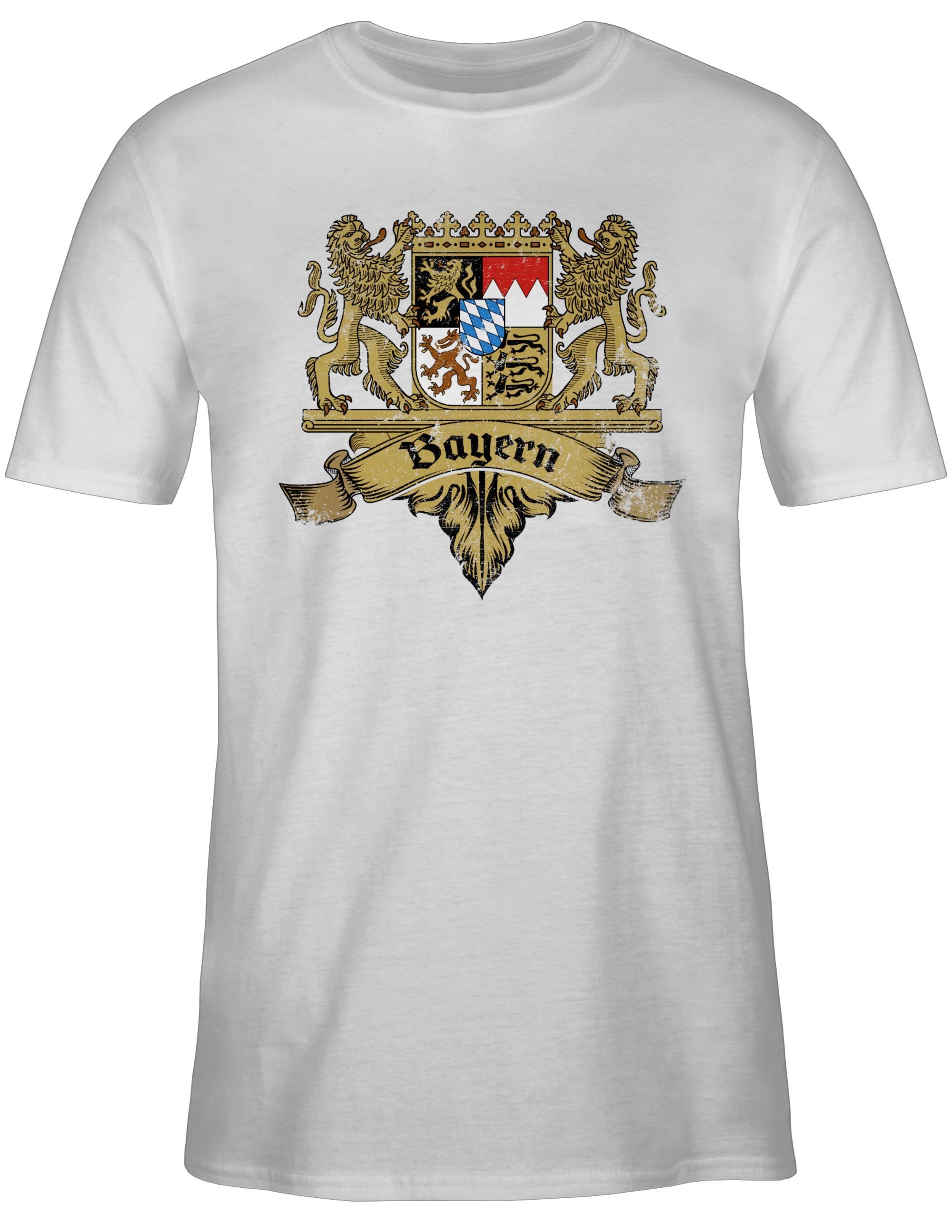 T-Shirt Bayern Wappen Bayernland Freistaat Bayern