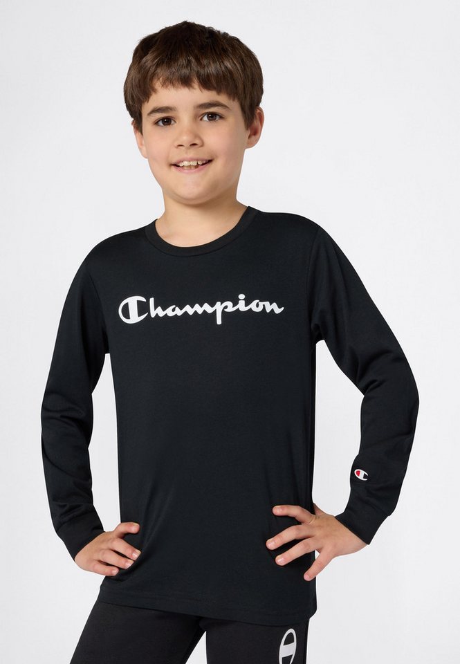 Champion Langarmshirt SPORTWEAR LONG SLEEVE Standard Fit Langarmdesign, aus Baumwolle, mit Rundhalsausschnitt, normale Länge