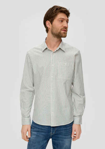 s.Oliver Langarmhemd Langarmhemd mit Under-Button-down-Kragen