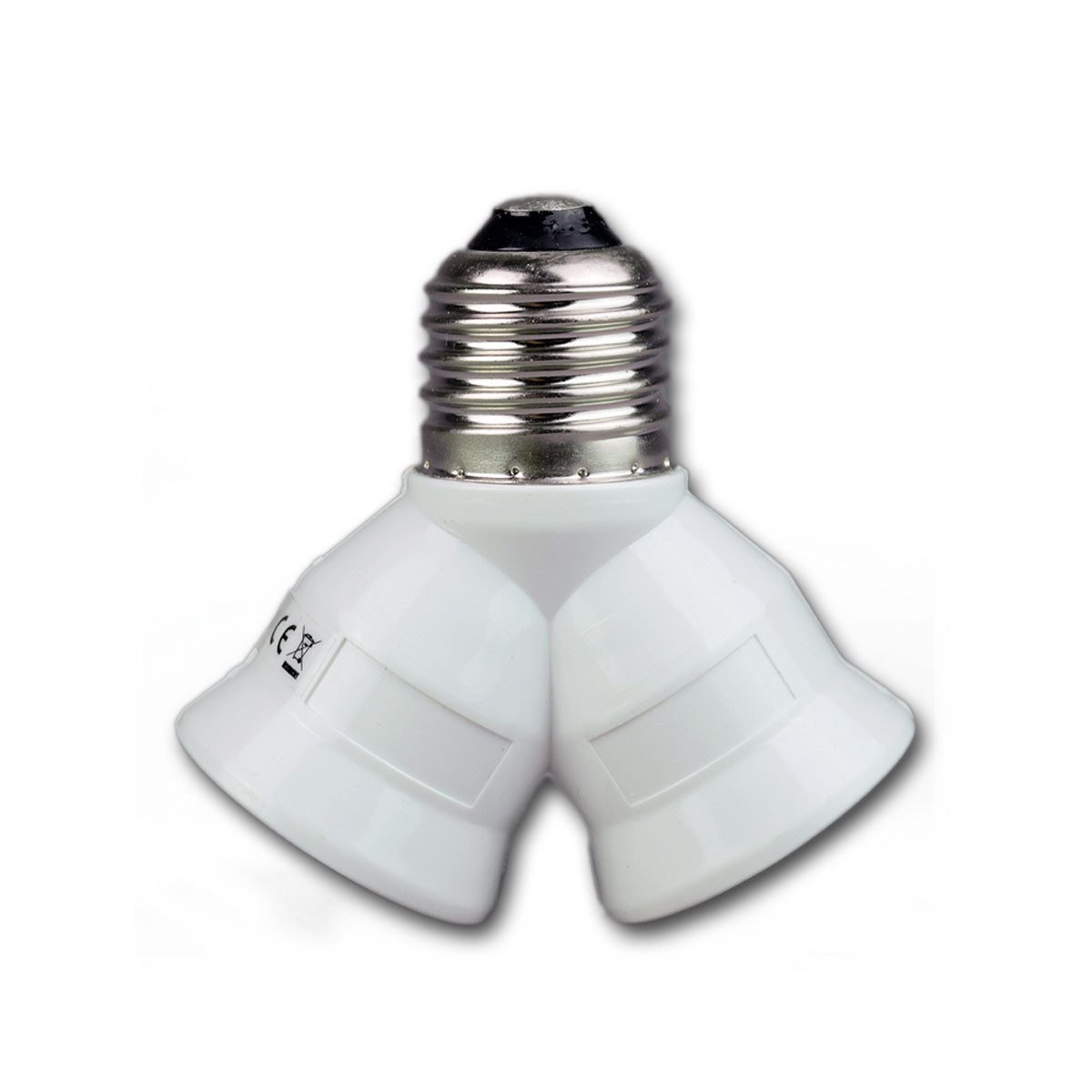 world-trading-net Lampenfassung Duo-Fassung, Y-Adapter auf 2x E27 Fassungen