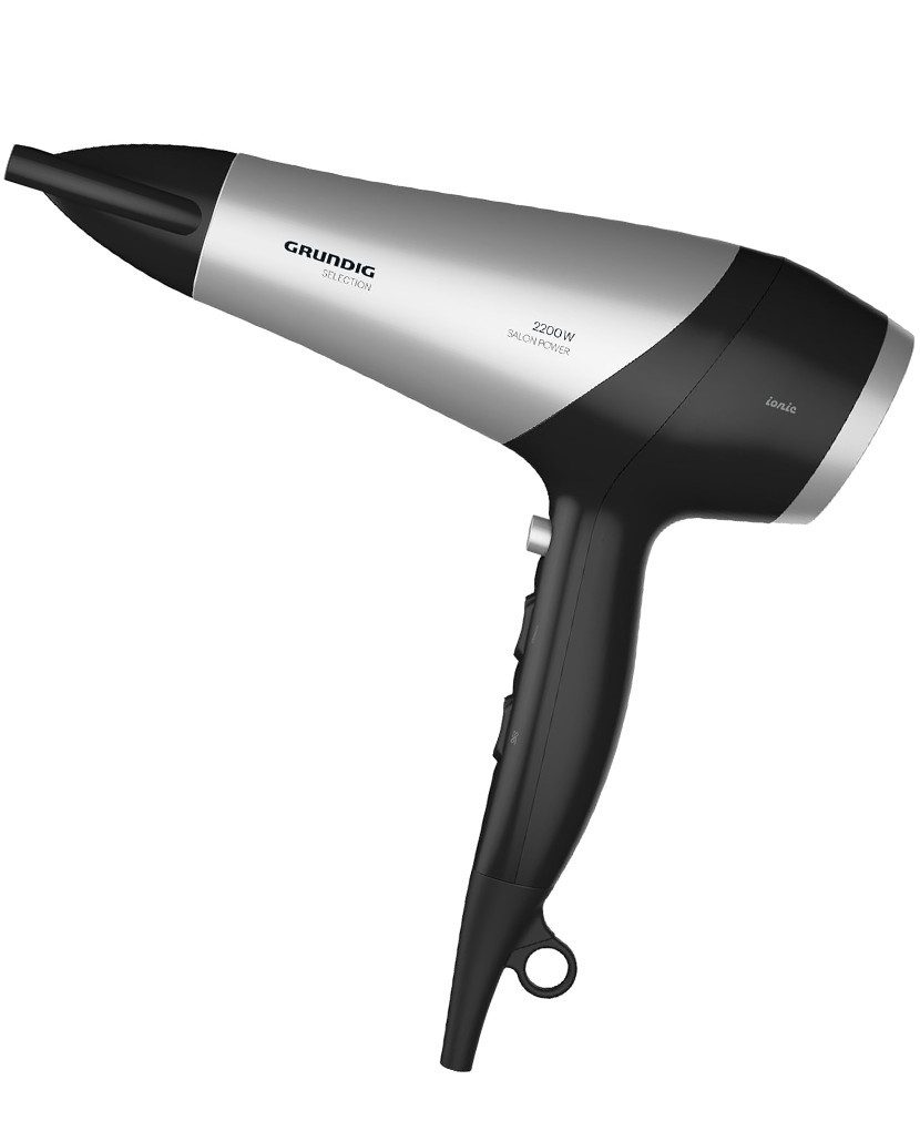 Grundig Ionic-Haartrockner HD 6080 L, 2200 W, Mit Ionen-Technologie, Temperatur- und Luftstromstufen, Keramikgrill