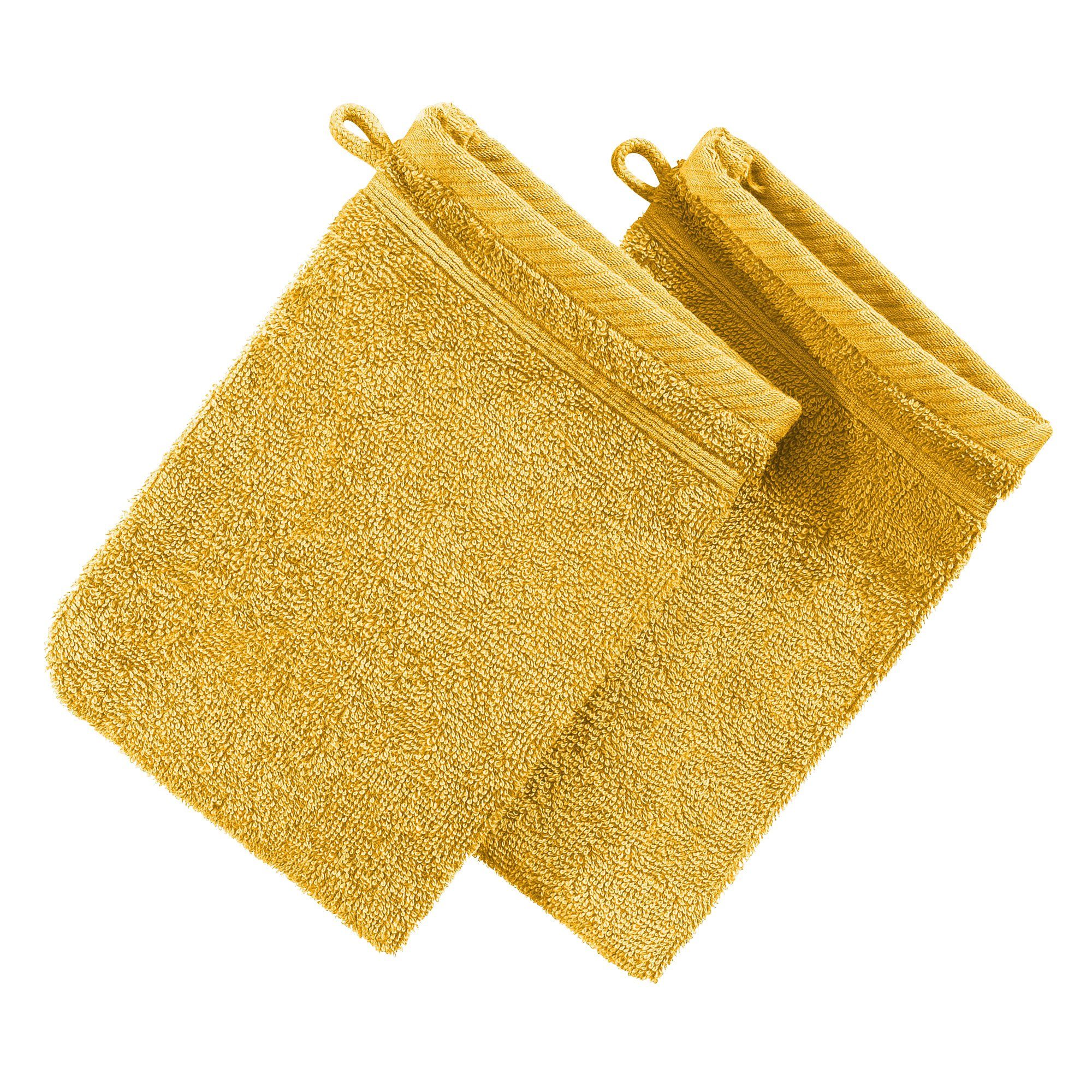 Erwin Müller Waschhandschuh Waschhandschuh "Heidelberg" 2er-Pack, Frottier, Walk-Frottier Uni