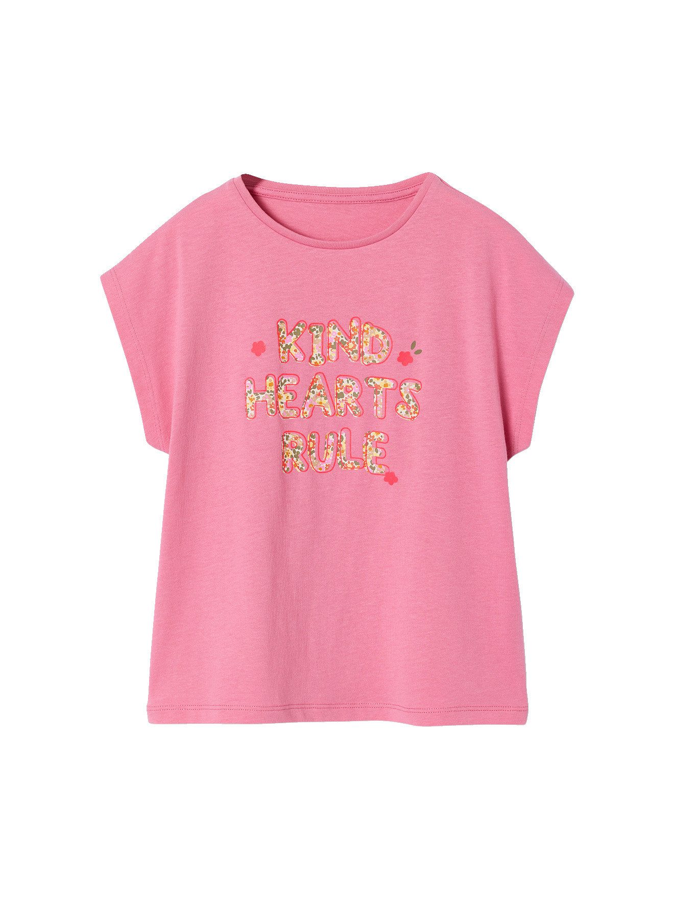 vertbaudet Kurzarmshirt T-Shirt in Kastenform Mädchen