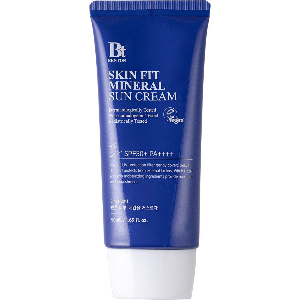 Benton Sonnenschutzgel SKIN FIT MINERAL SUN CRREAM, pflegt wie eine Gesichtscreme