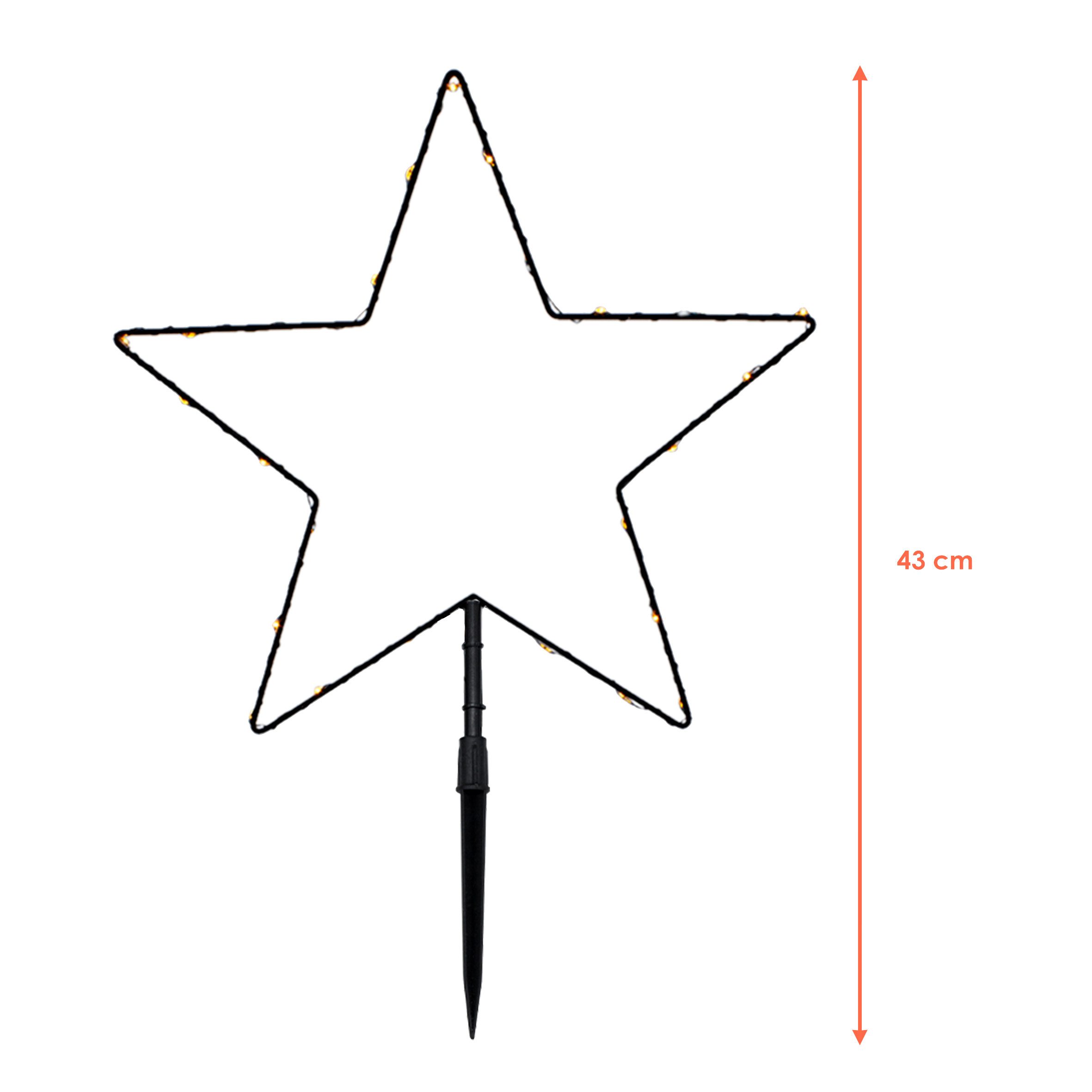 Spetebo Gartenstecker LED Stern Batterie betrieben für Innen und Außen (Set günstig online kaufen