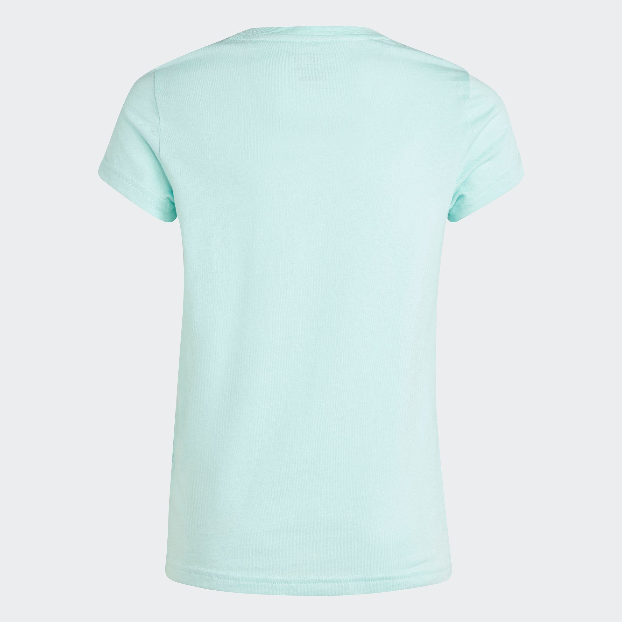 adidas Sportswear T-Shirt ESSENTIALS Aqua BIG / Flash LOGO COTTON Semi White