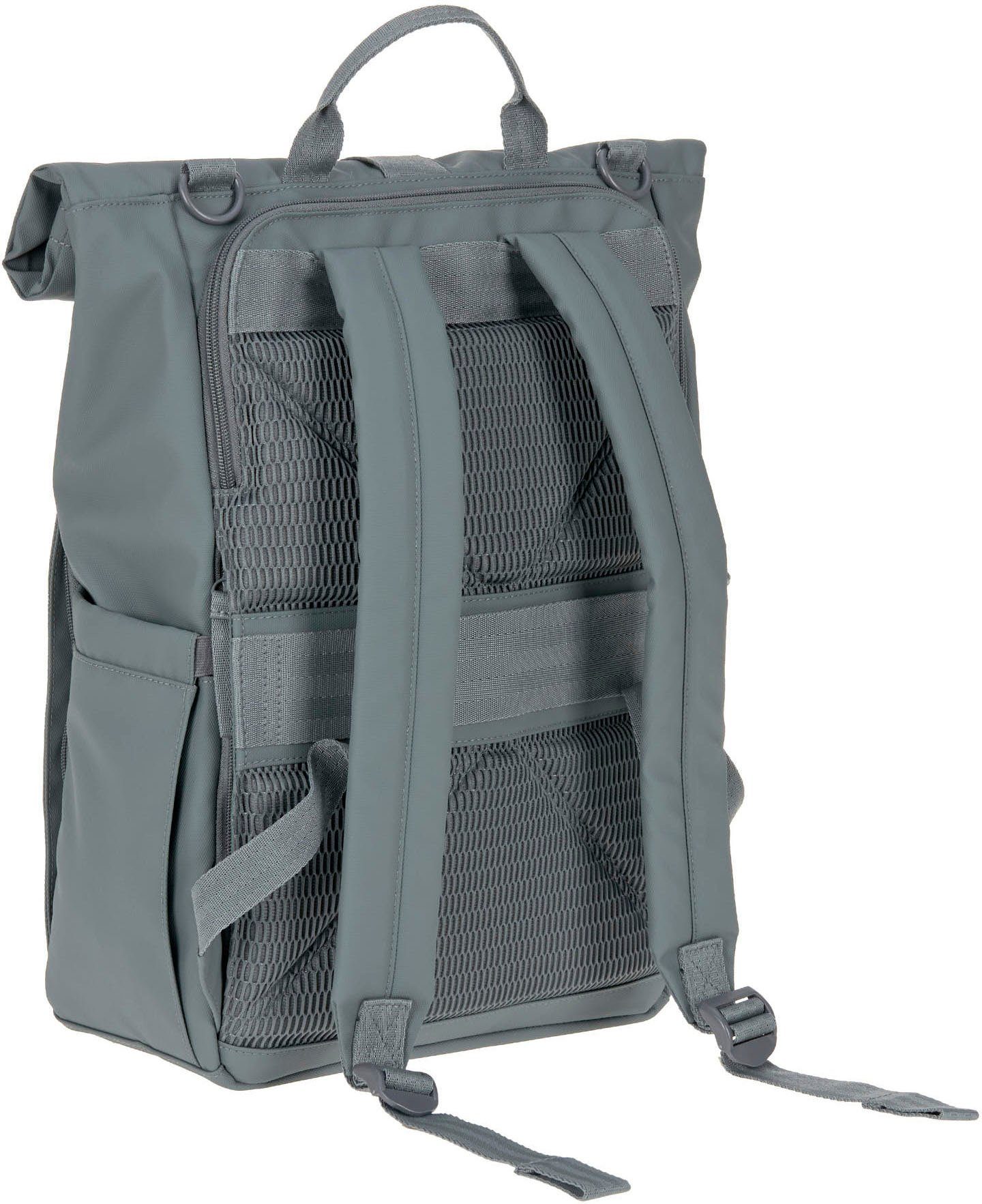 LÄSSIG Wickelrucksack Green Label, Rolltop Up, anthracite, vegan; zum Teil aus recyceltem Material