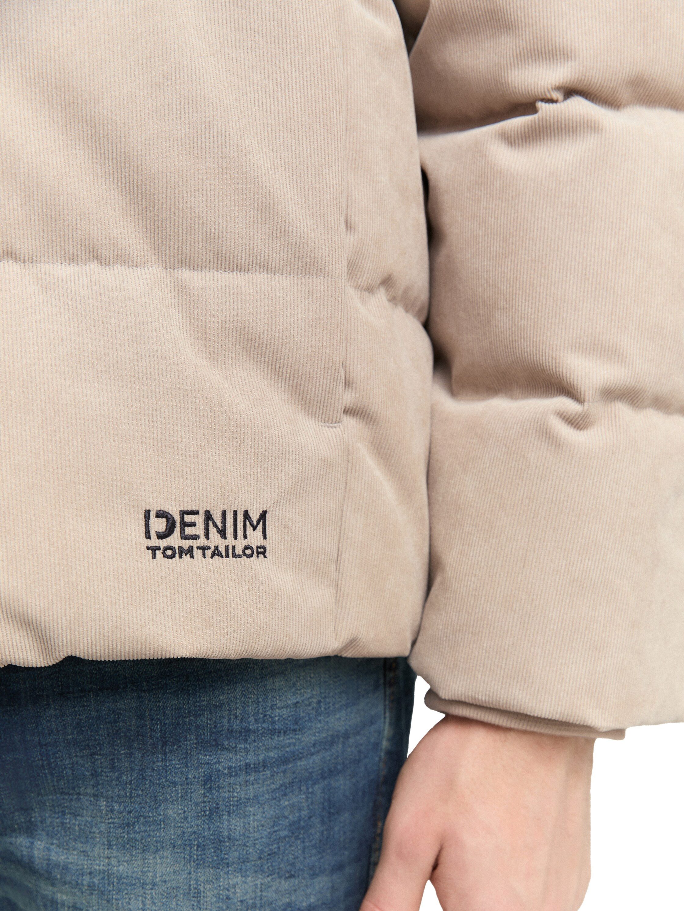 TOM TAILOR Denim Steppjacke mit Logo Print