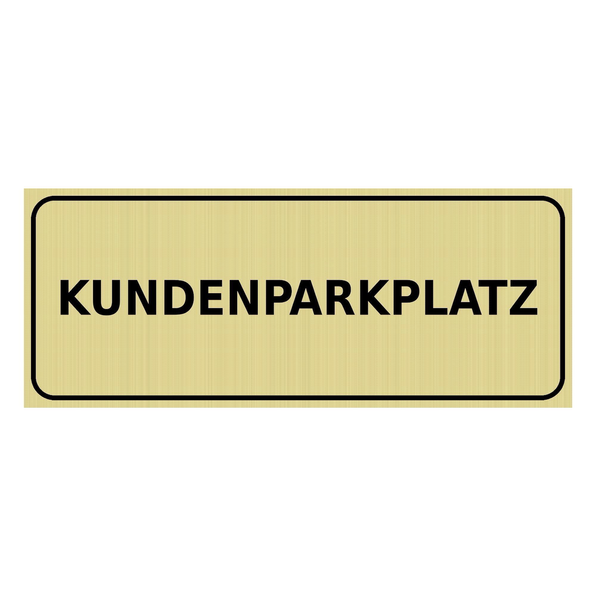 Nomiro Hinweisschild NOMIRO Türschild Hinweisschild Kundenparkplatz 15x6 cm - Kunststoff go, (1 St), selbstklebend, lasergraviert