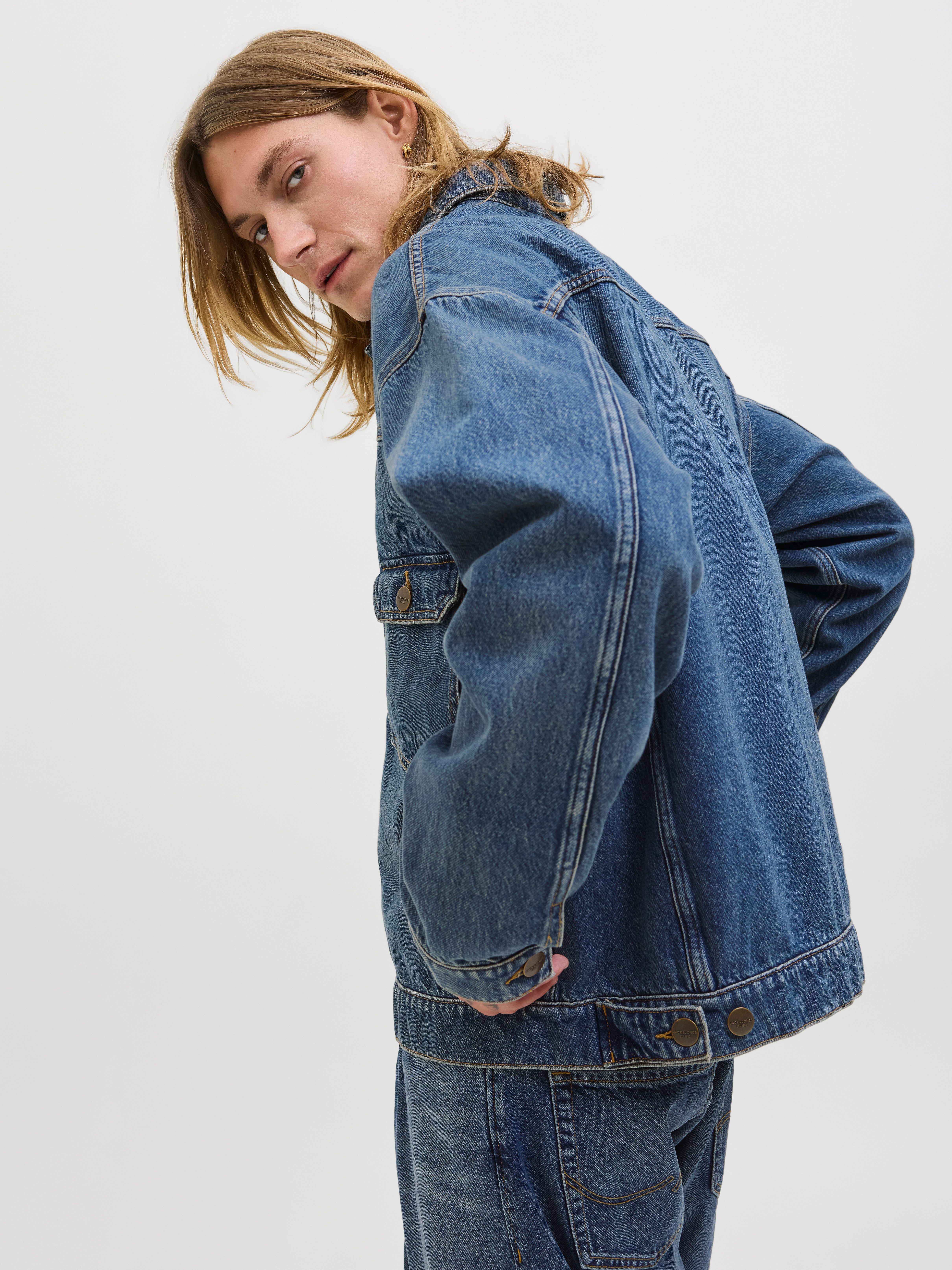 Jack & Jones Jeansjacke JJIMILES JACKET SQ 439 NOOS mit Fly-Away-Kragen günstig online kaufen