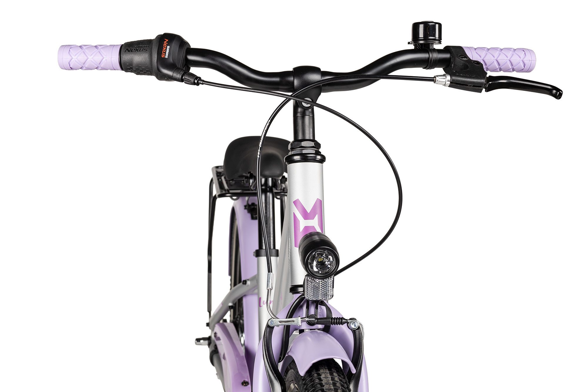 Maxim Kinderfahrrad Maxim Luna 20-7 Nexus, 7 Gang Shimano Nexus SG-C3000-7C Schaltwerk, Nabenschaltung Rücktritt, leichter Aluminiumrahmen violett/rosa