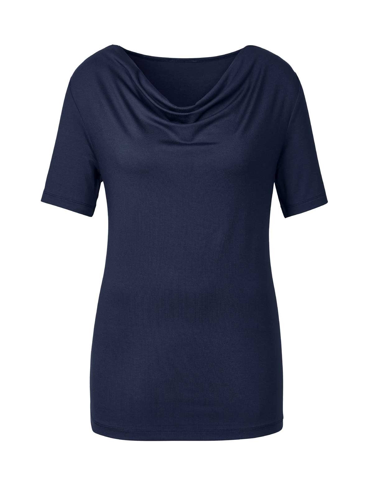 L T-Shirt creation Jerseyshirt, PREMIUM CRéATION L dunkelblau Damen