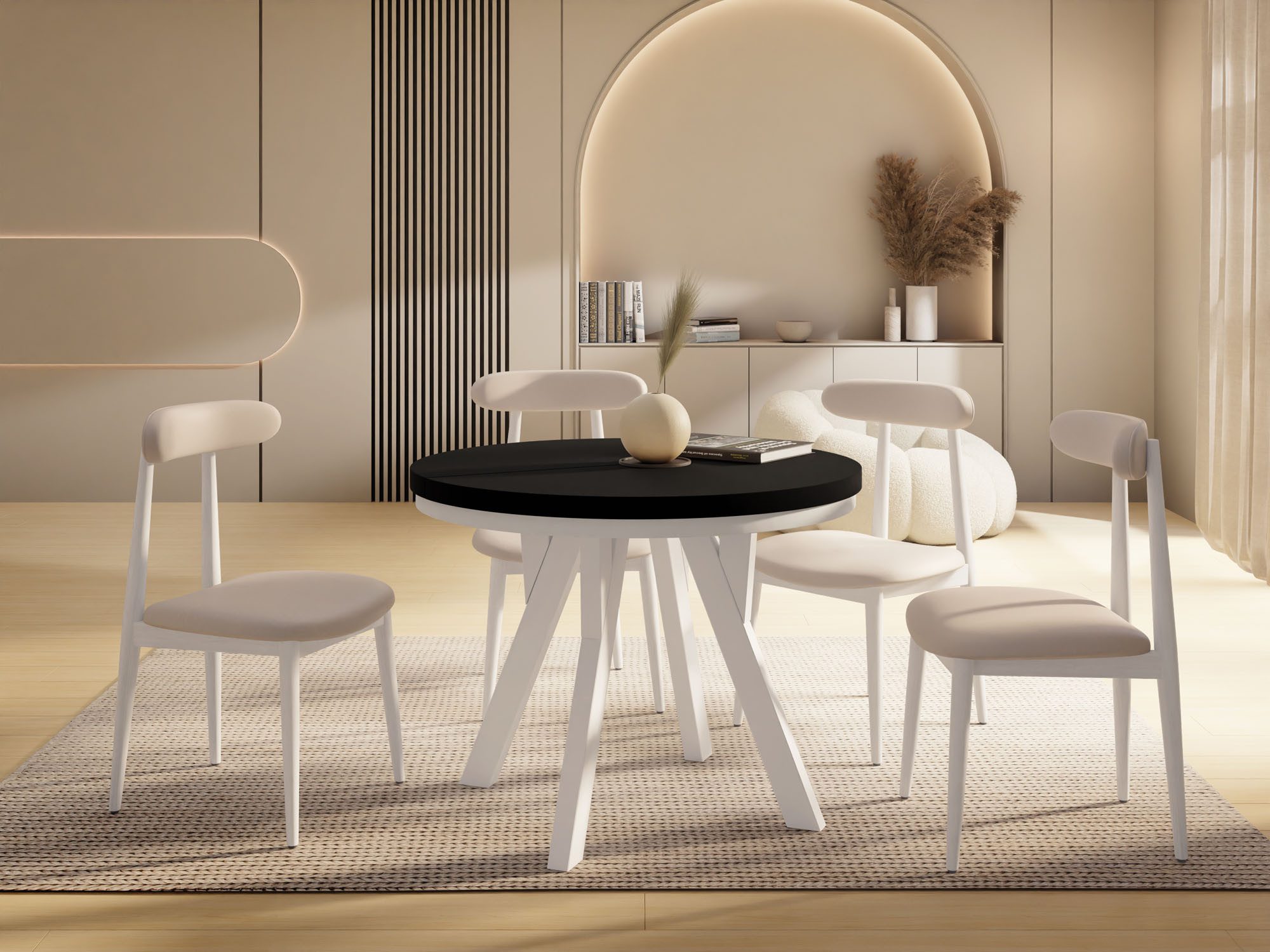 WFL GROUP Esstisch Strato White (vier günstig online kaufen