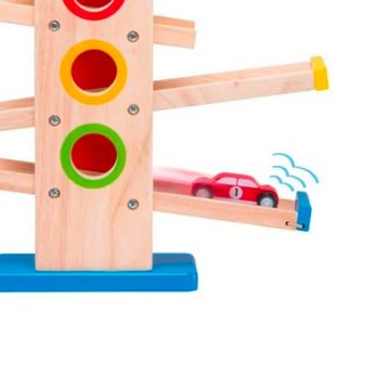 suebidou Kugelbahn Auto Kugelbahn aus Holz Autorampe Lernspielzeug