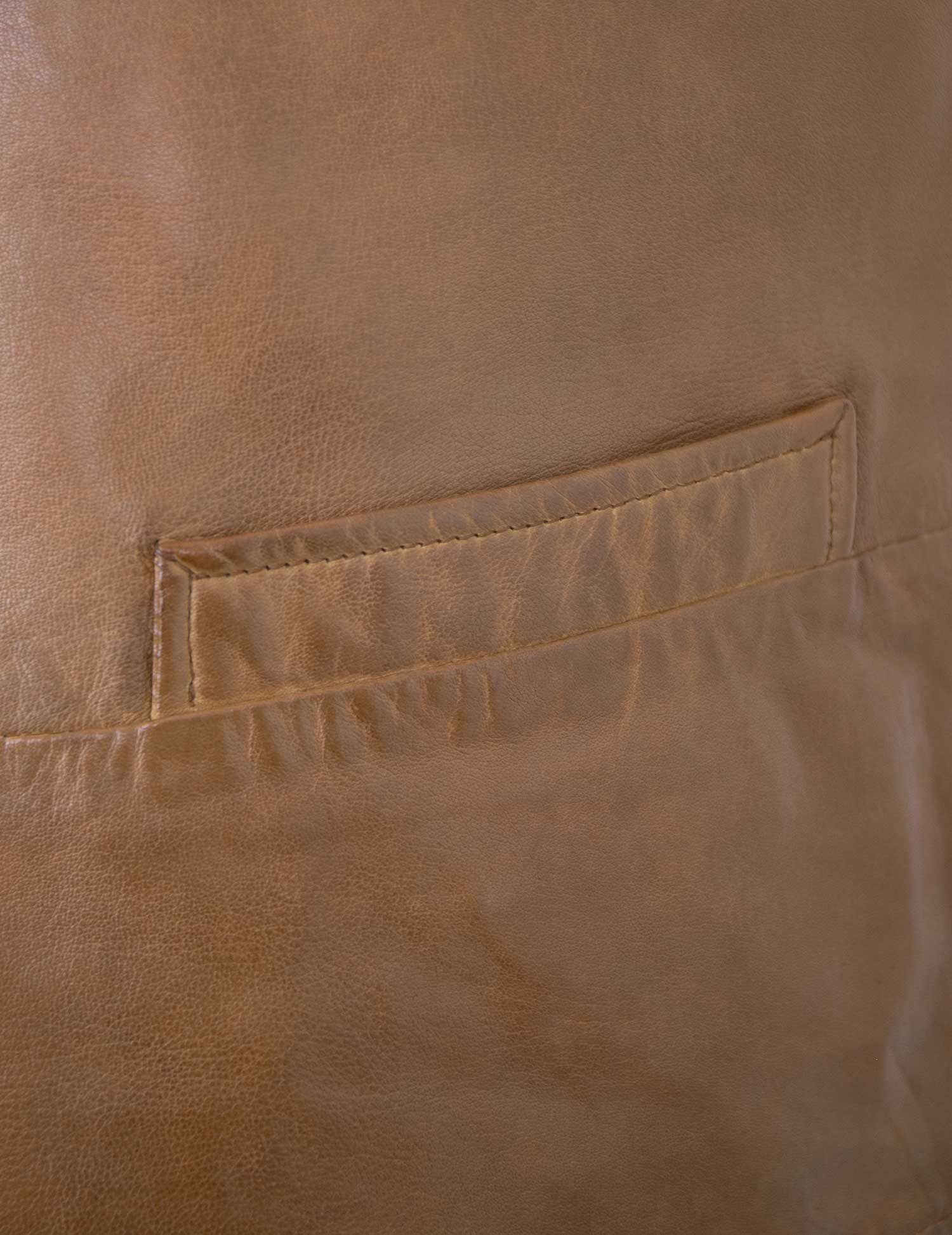 Maddox Lederjacke Emilio MADDOX - Herren Lederweste Lammnappa cognac