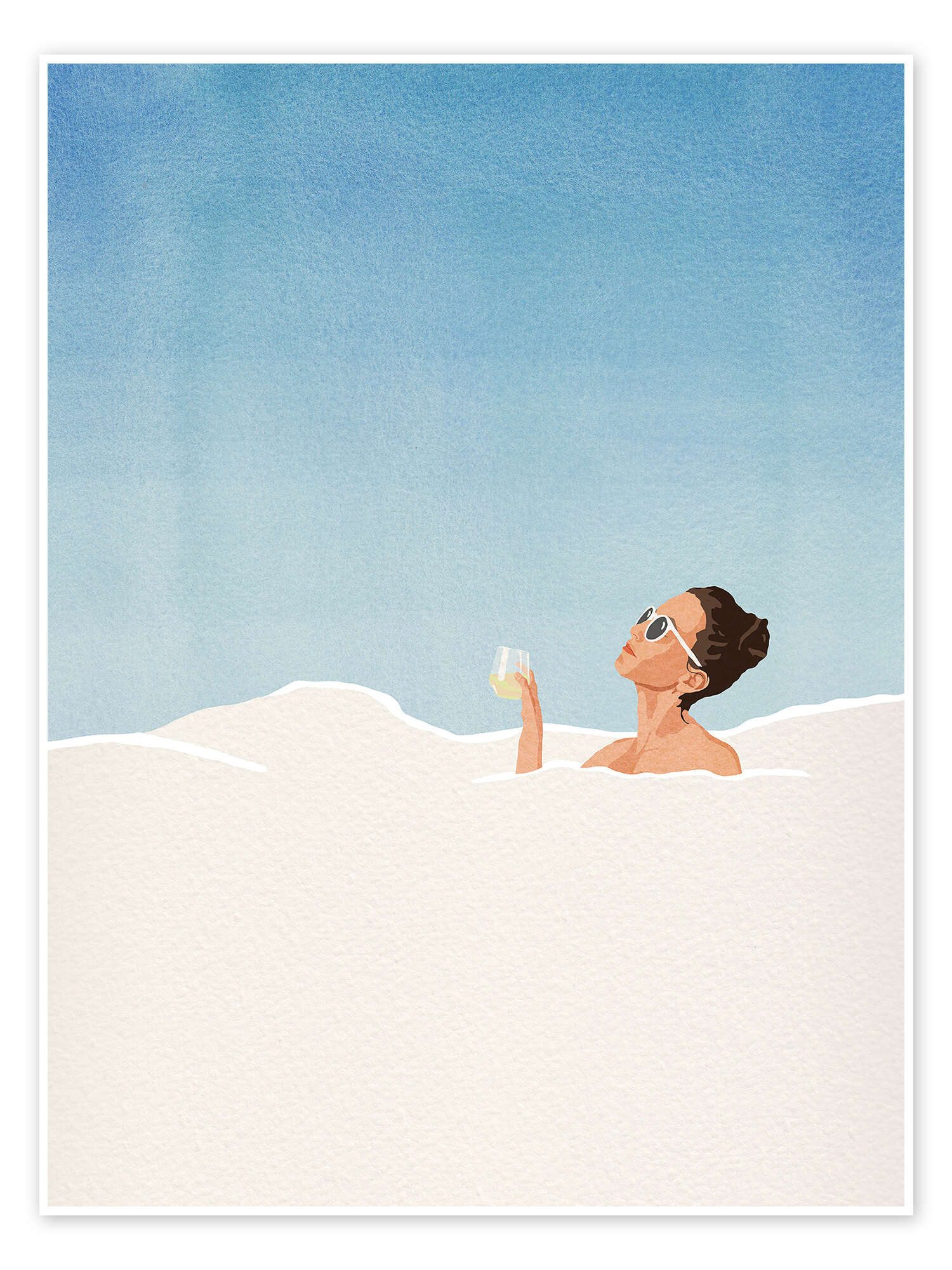 Posterlounge Wandbild Schaumbad, Giselle Dekel, erhältlich als Poster, Leinwandbild, Wandsticker oder Acrylglasbild