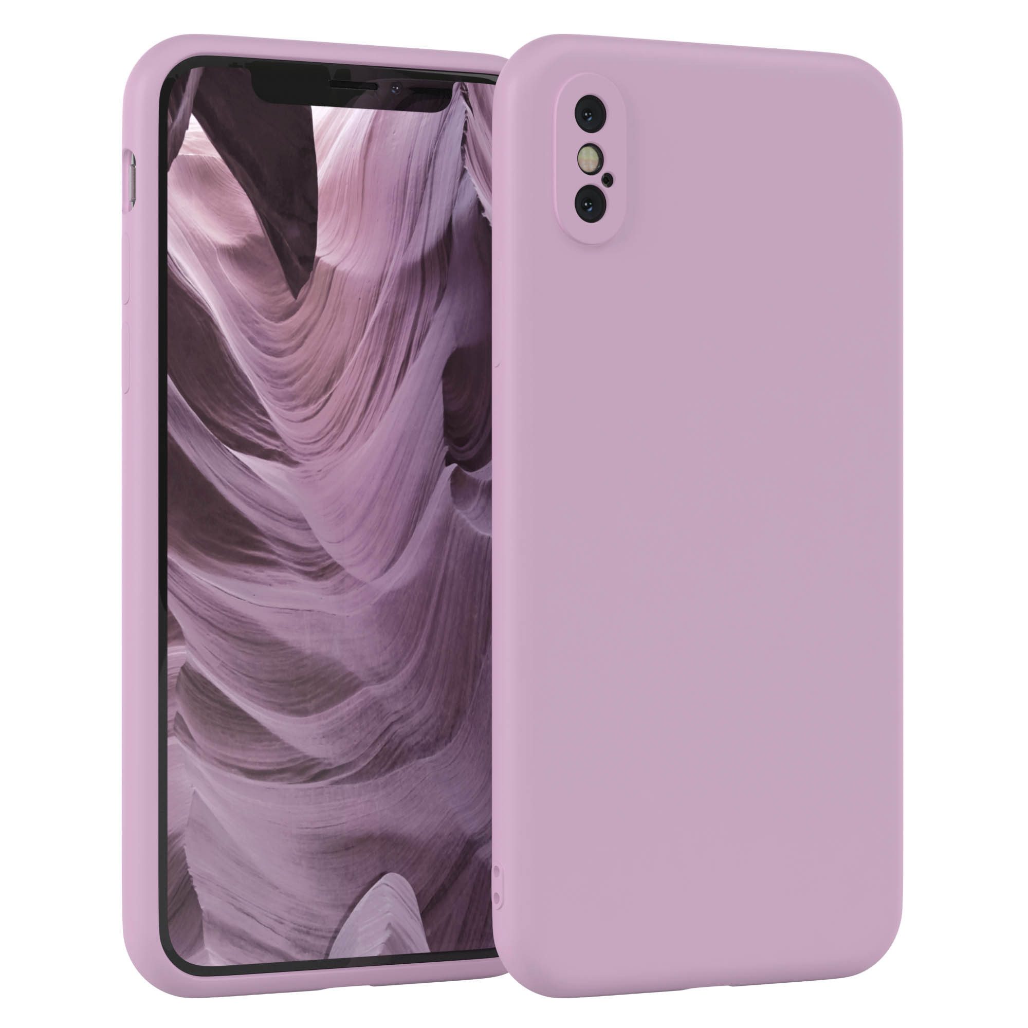 EAZY CASE Handyhülle TPU Hülle für Apple iPhone XS Max 6,5 Zoll, Hülle mit Kameraschutz handycover Soft Smart Slimcover Lila / Flieder