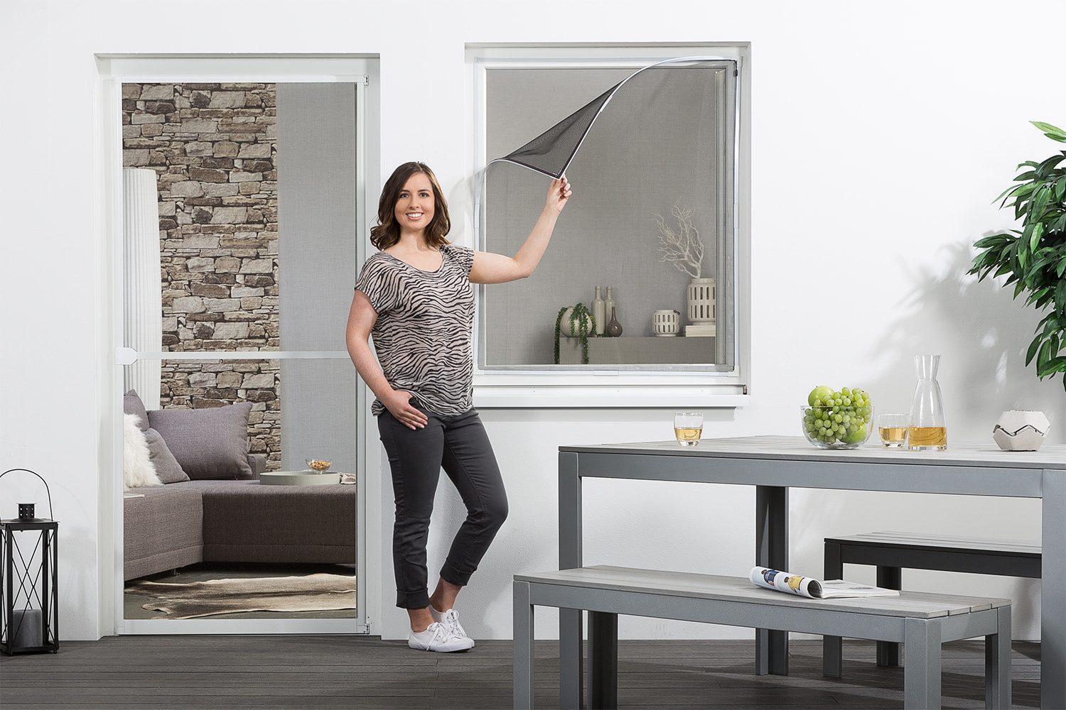empasa Защита от насекомых-Fensterrahmen EASY 2.0, Fliegengitter Fenster "Easy 2.0", Magnet - weiß