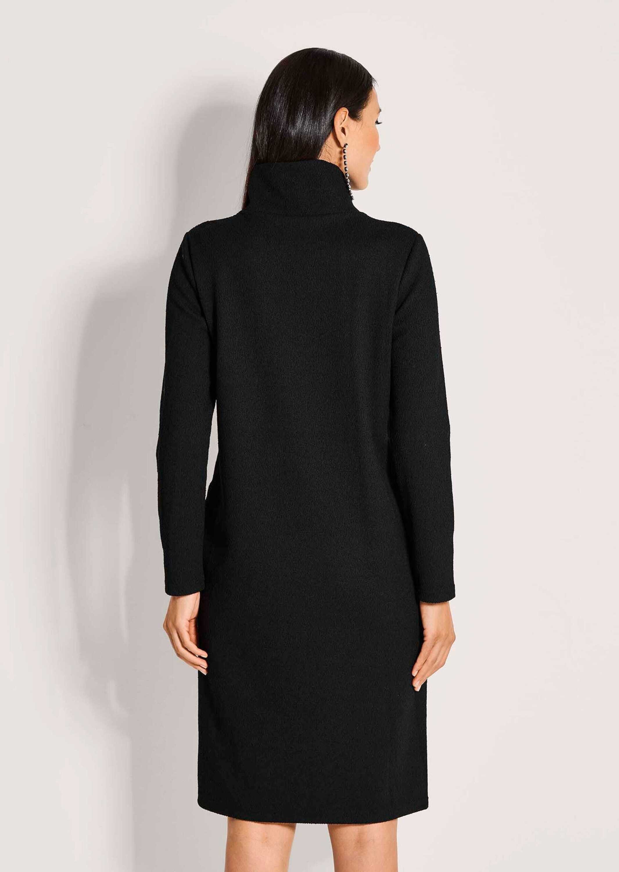 MADELEINE Midikleid Elegantes Businesskleid mit Stehkragen Figurbetonend mit modischem Stehkragen und langen Ärmeln