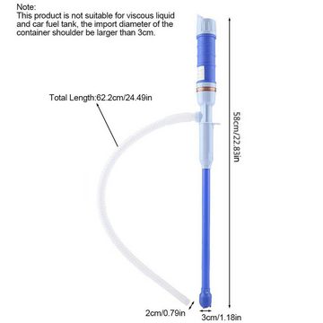 BlingBin Elektropumpe Elektrische Siphon Pumpe Batteriepumpe Kanisterpumpe (1er Set, 1-tlg), Umfüllpumpe Diesel Blau