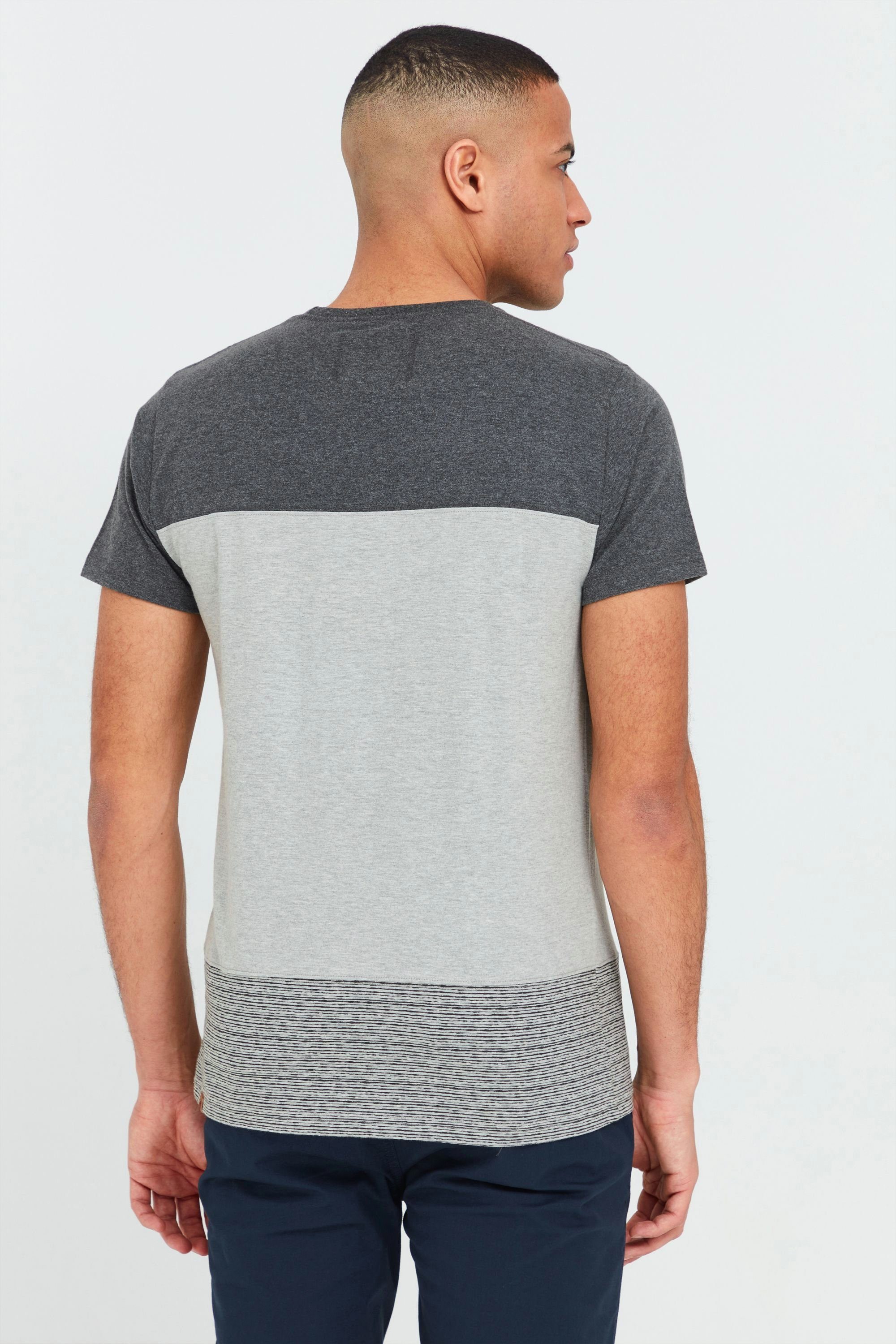 T-Shirt IDRemmond Light Mix (913) Indicode Colorblock-Look Grey T-Shirt im