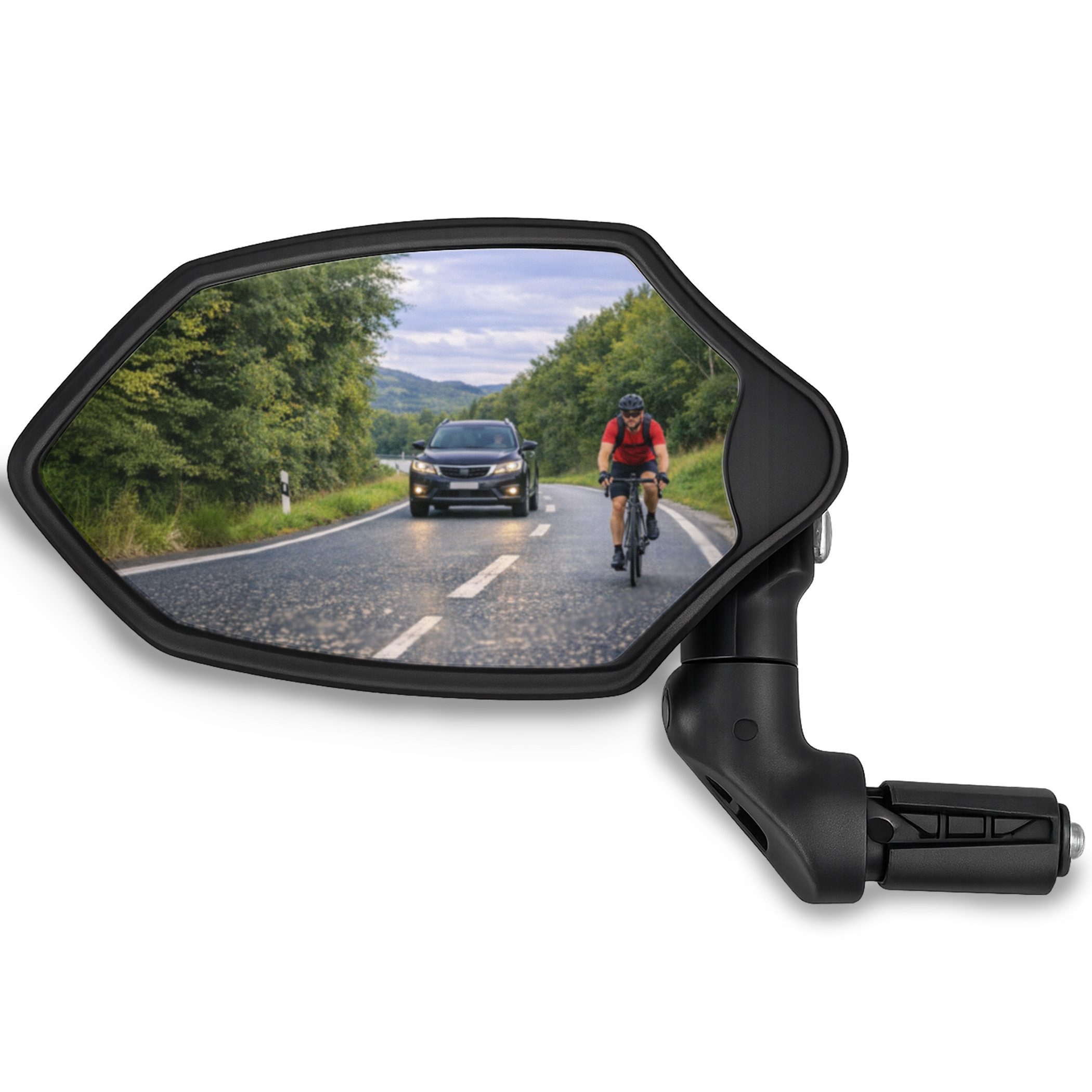 XiRRiX Fahrradspiegel, Fahrrad Spiegel, Rückspiegel für Fahrrad E-Bike, eBike Zubehör, Schlagfestes Glas