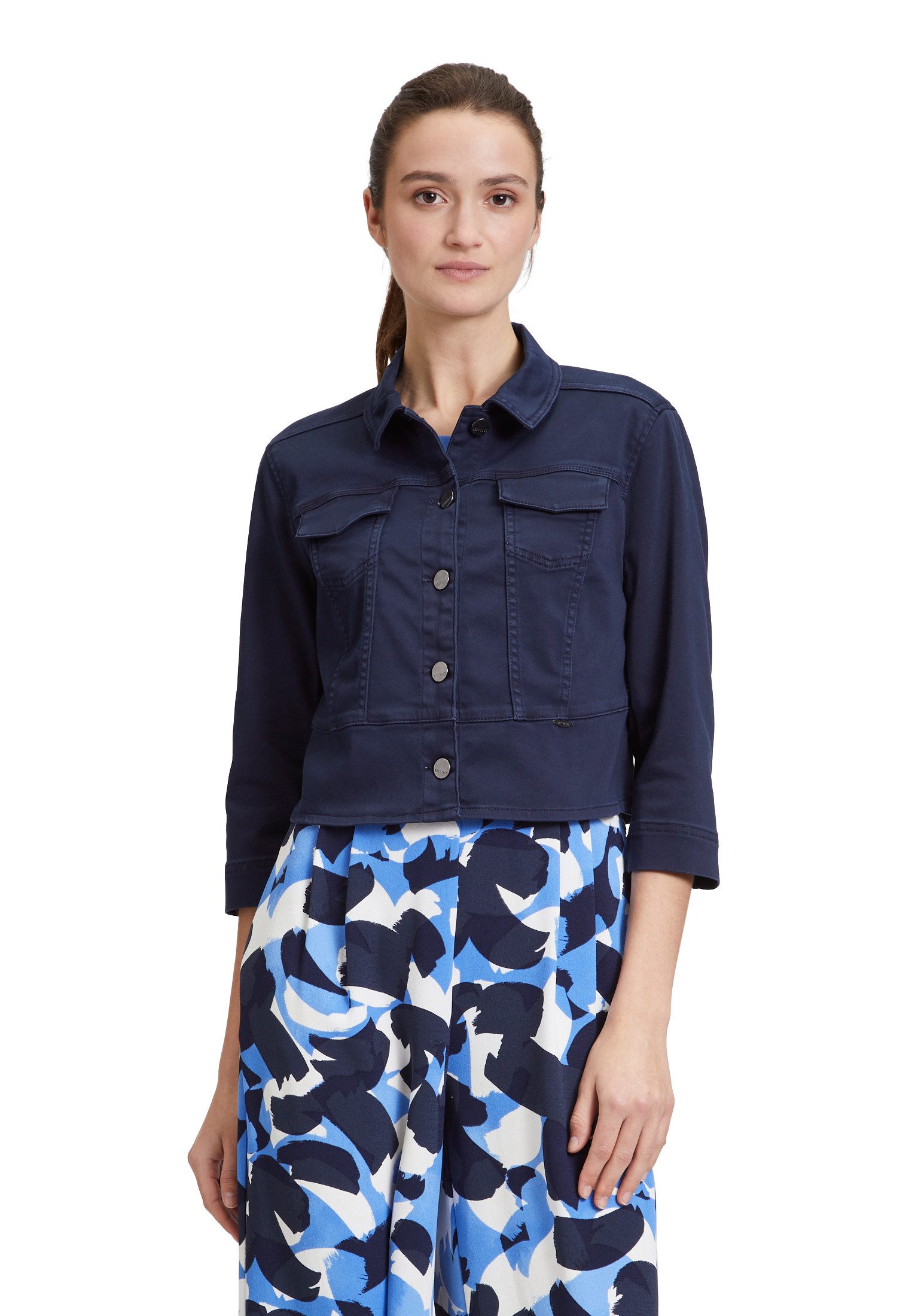 Jackenblazer Betty & Co Damen Jeansjacke mit Taschen