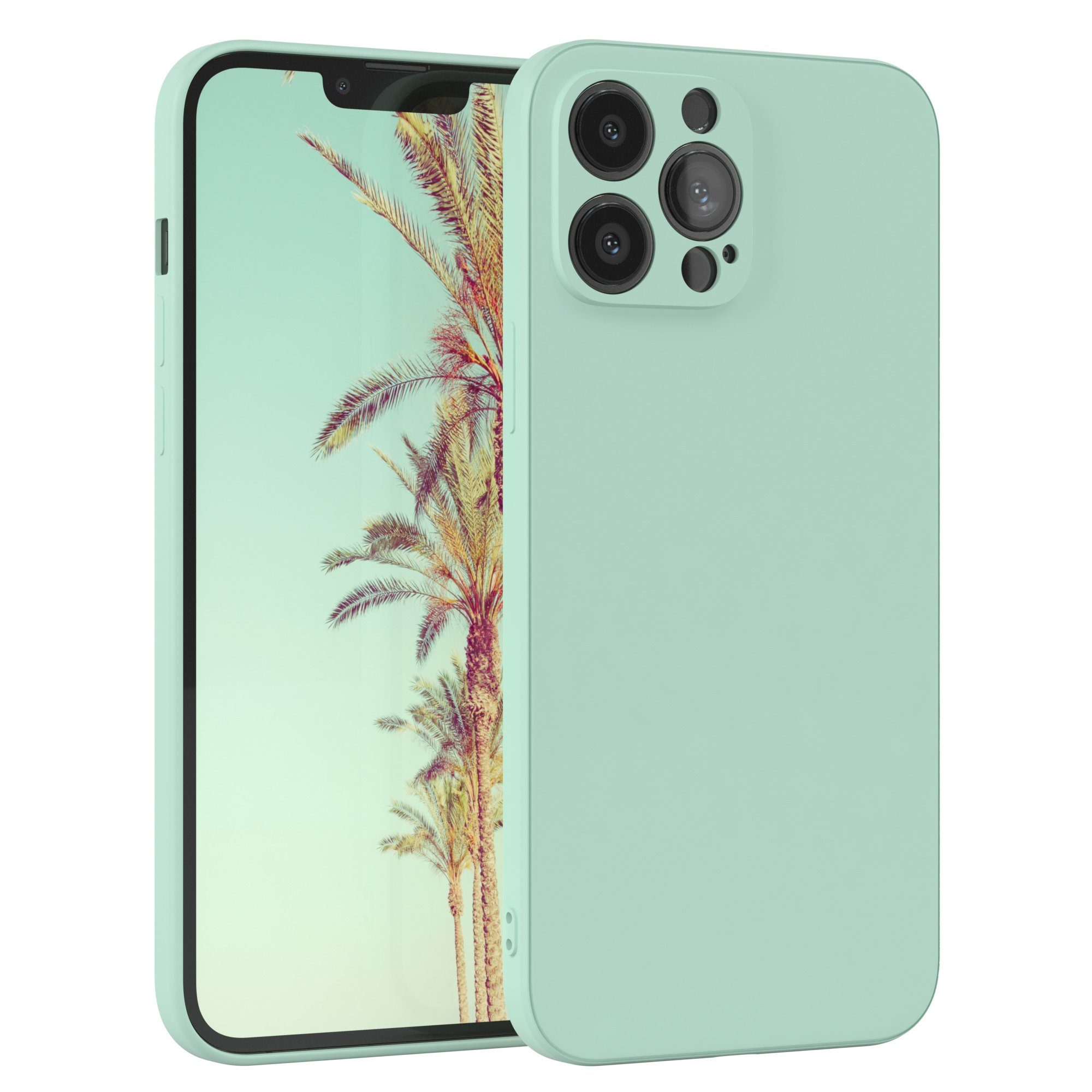 EAZY CASE Handyhülle TPU Hülle für Apple iPhone 13 Pro Max 6,7 Zoll, Hülle Silikon kratzfest Smart Slimcover Bumper Case Etui Mint Grün