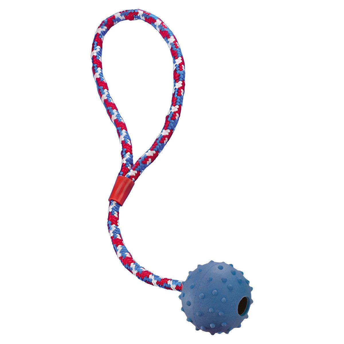 Nobby Outdoor-Spielzeug Vollgummi Ball mit Glocke und Seil