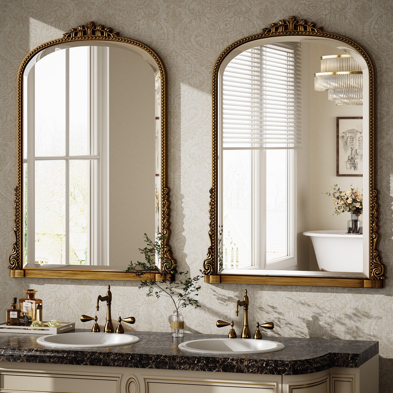 BEAUTYPEAK Dekospiegel Dekorativer Wandspiegel im Barockstil