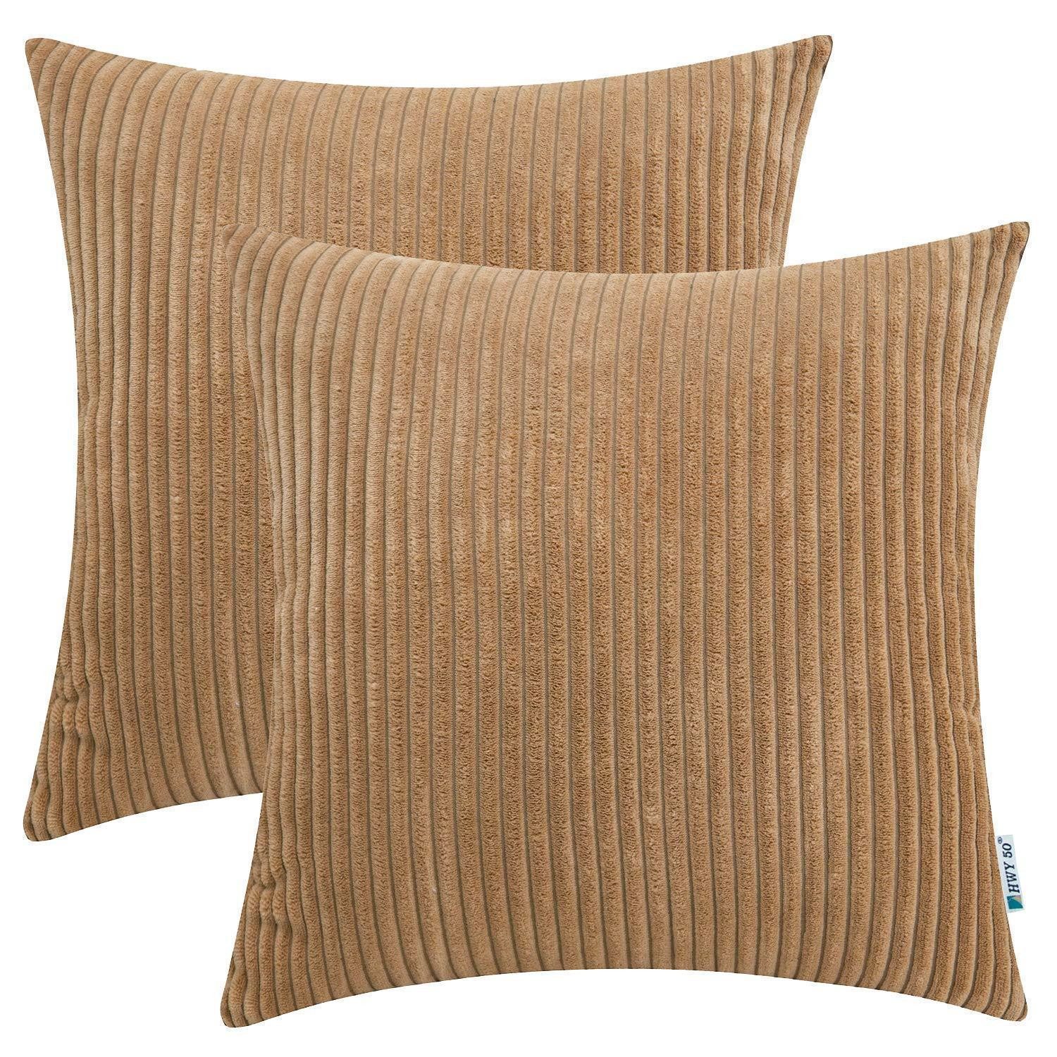 LuxusKollektion Kissenbezüge Kissenbezüge 40x40cm Braun 2er Set, (2 Stück)