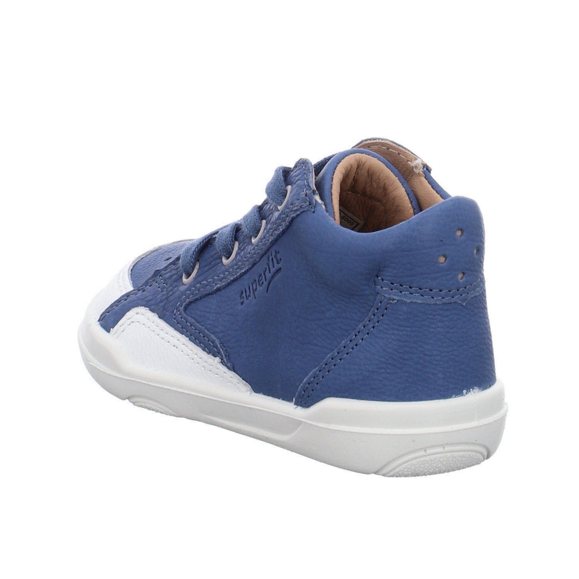 BLAU/WEISS Superfit Krabbelschuhe Schnürschuh Baby Lauflernschuhe Glattleder