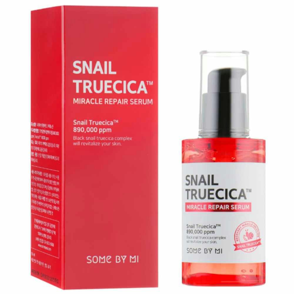 Some By Mi Gesichtsserum SOME BY MI, Snail True CICA Miracle Repair Serum - 50 ml, Intensiv-Serum mit 89 % Snail Truecica für empfindliche Haut
