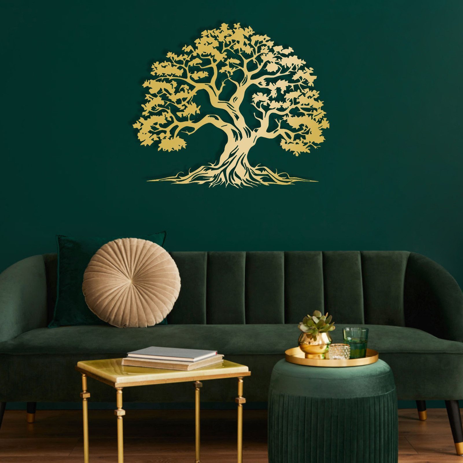 Jumpeak Wanddekoobjekt Metall Baum des Lebens Kunst Wanddekoration,Baum Wanddekoration, Natur, Hergestellt aus Metall,Vier Farben zur Auswahl,2 Größe