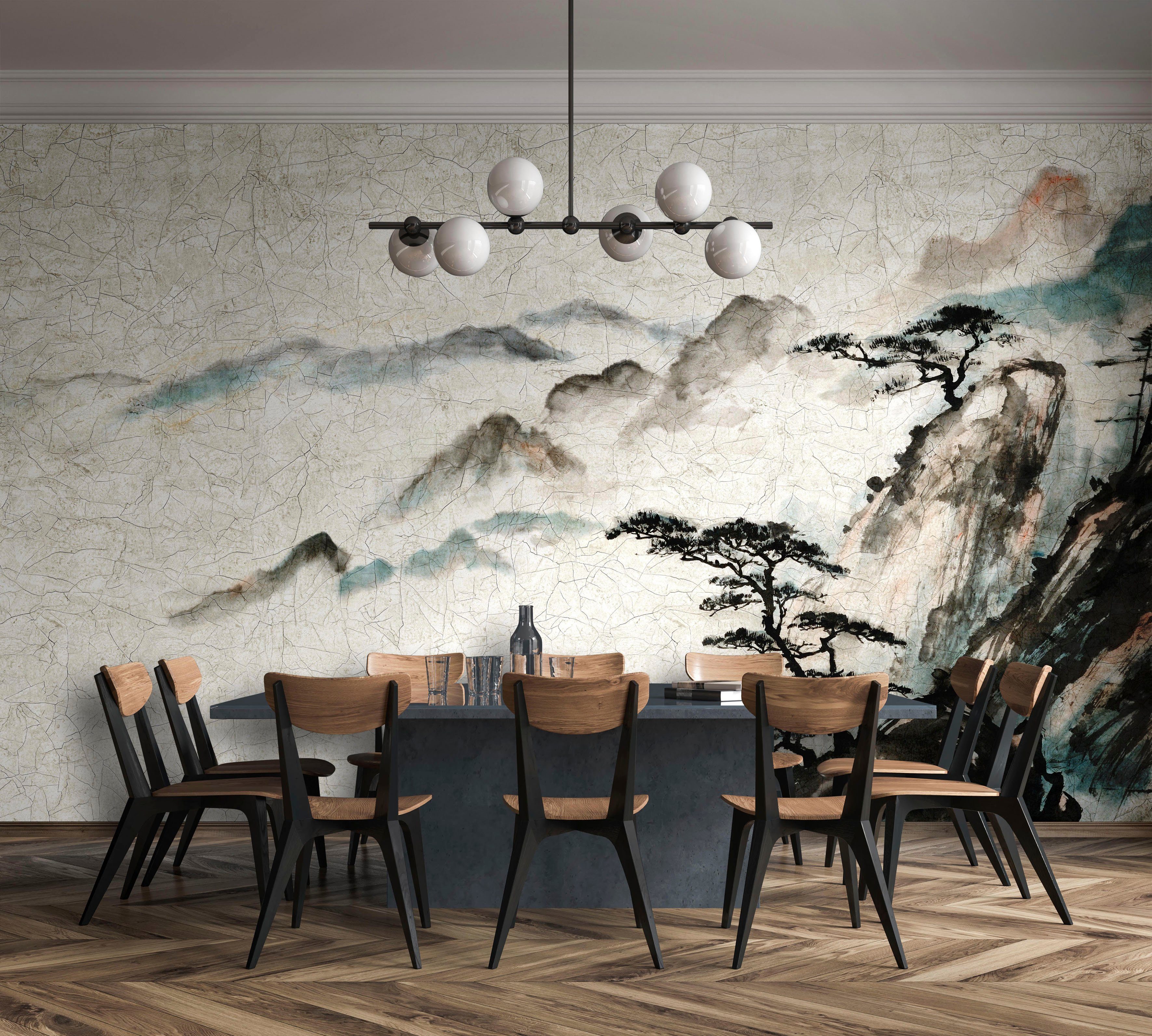 Marburg Fototapete Hanako, glatt, matt, für Schlafzimmer Küche Vliestapete Wohnzimmer beige moderne