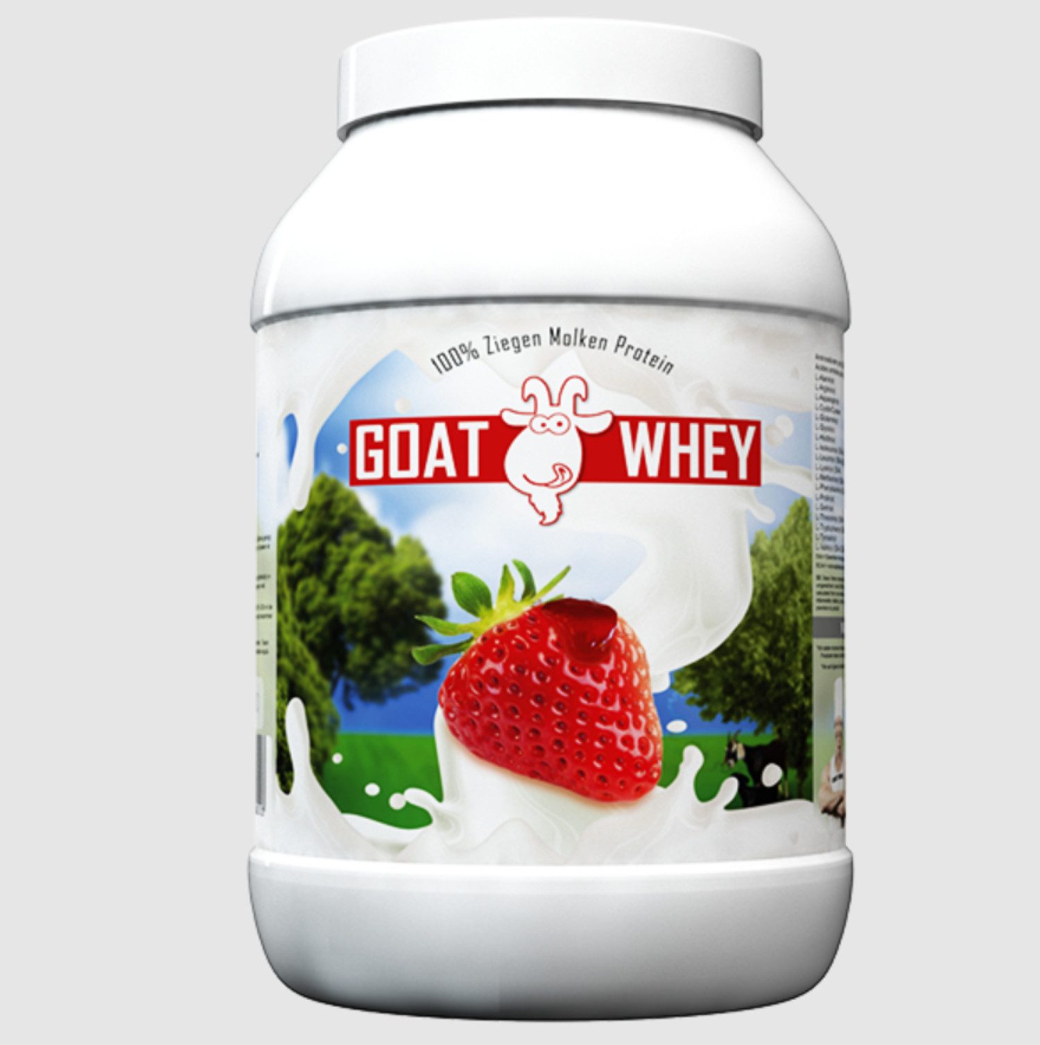 LSP GOAT Сыворотка (1.800g) Ziegenmilch Vegetarisch Eiweiß Protein Glutenfrei Pulver, Einzelpackung, Nahrungsergänzungsmittel à 1,00 St., 1800 g, Hormonfrei, von grasgefütterten Ziegen, nicht homogenisiert