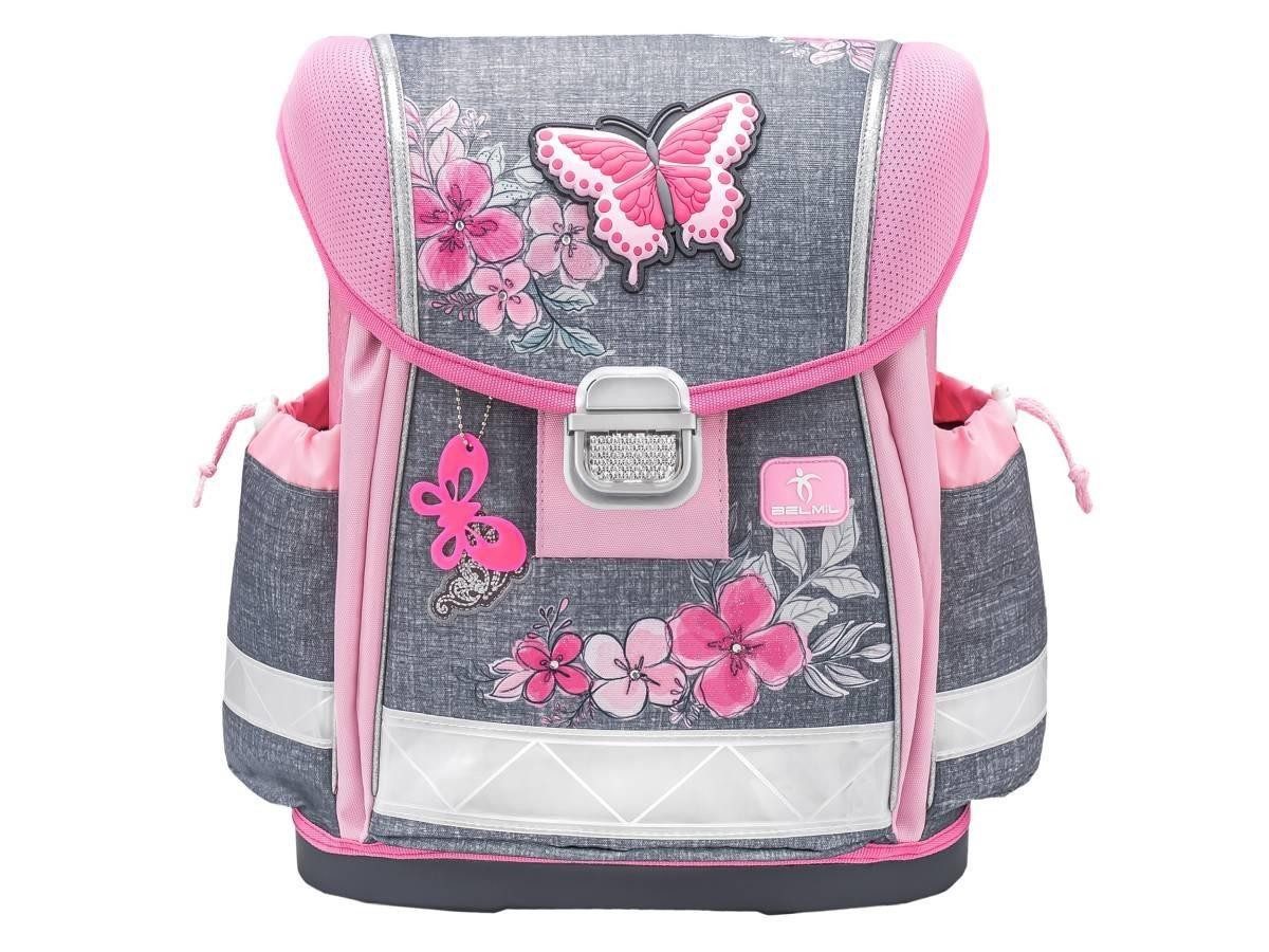 Belmil Schulranzen "Classy" 2026 Set 1. Klasse neue Designs, Schmetterlinge Blumen, 4tlg., 1. Klasse, Grundschule, Einschulung – Bild 3 von 5