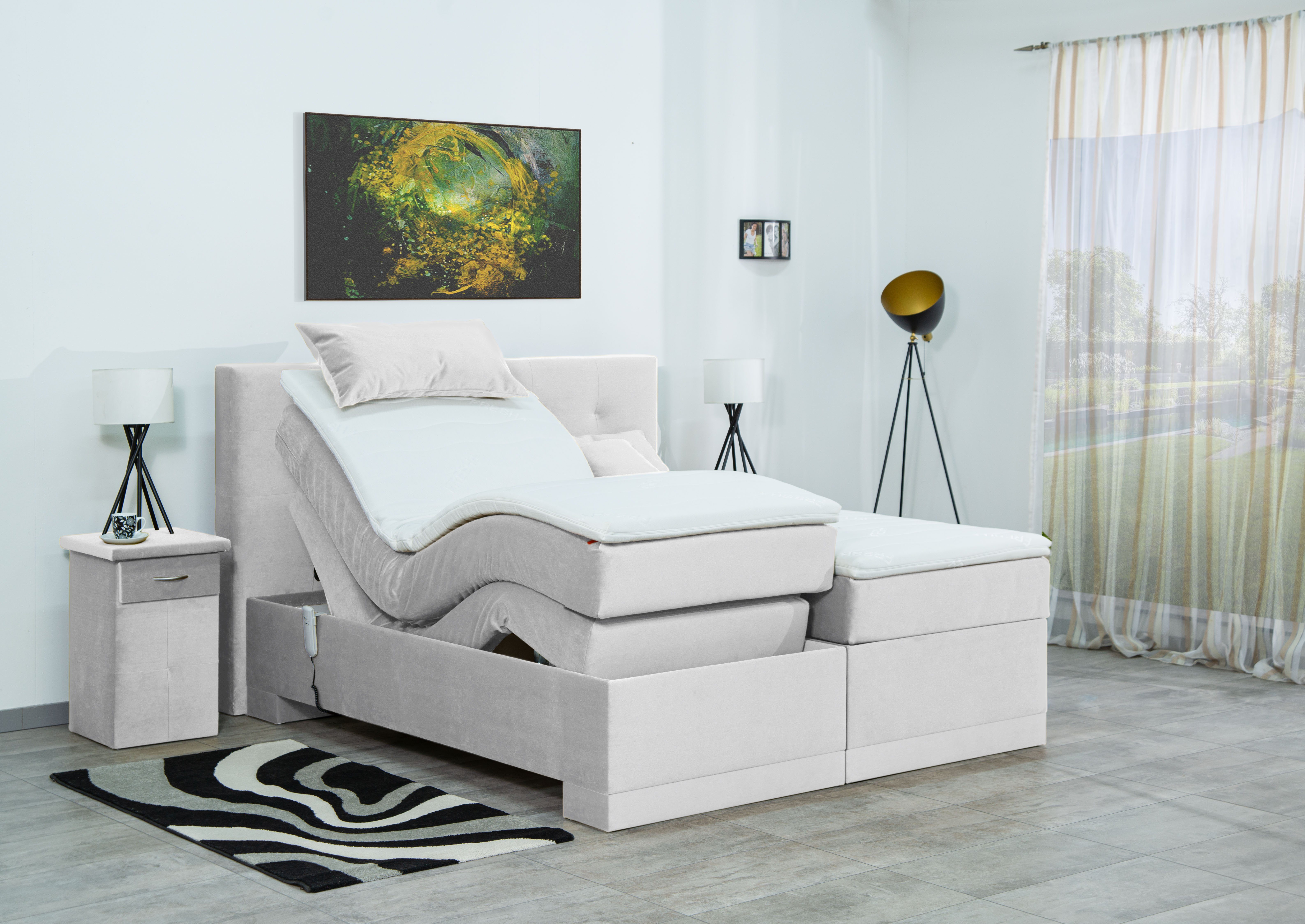 Meisterbetten Boxspringbett Lapi (mit Motor, 7-Zonen Taschenfederkernmatratzen, Ergoflex), Inklusive kostenloser Lieferung und Aufbau