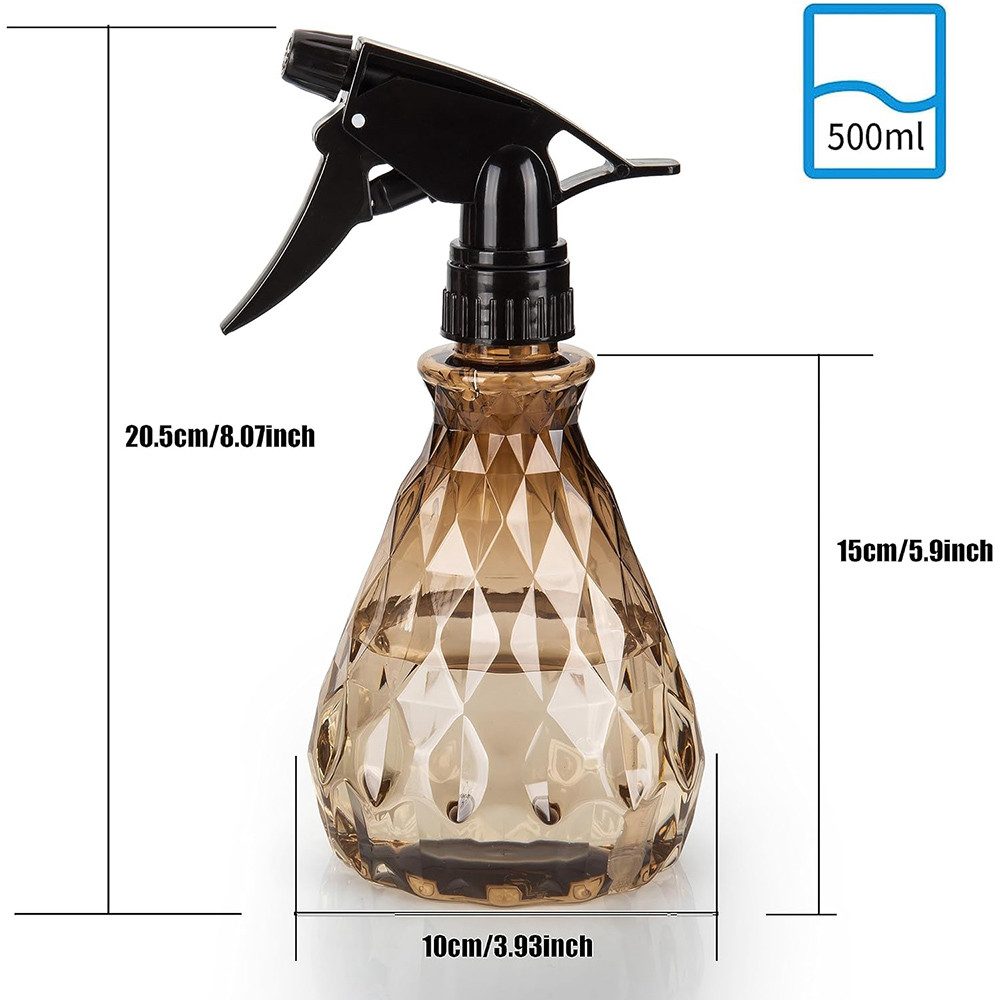 TUWENA Sprühflasche 2 Stk Sprühflaschen 500ml, Zerstäuber Leere Sprühflasche mit Sprühkopf, (2-tlg), Wasserspritze Blumensprüher für Pflanzen, Blumen, Garten, Friseur